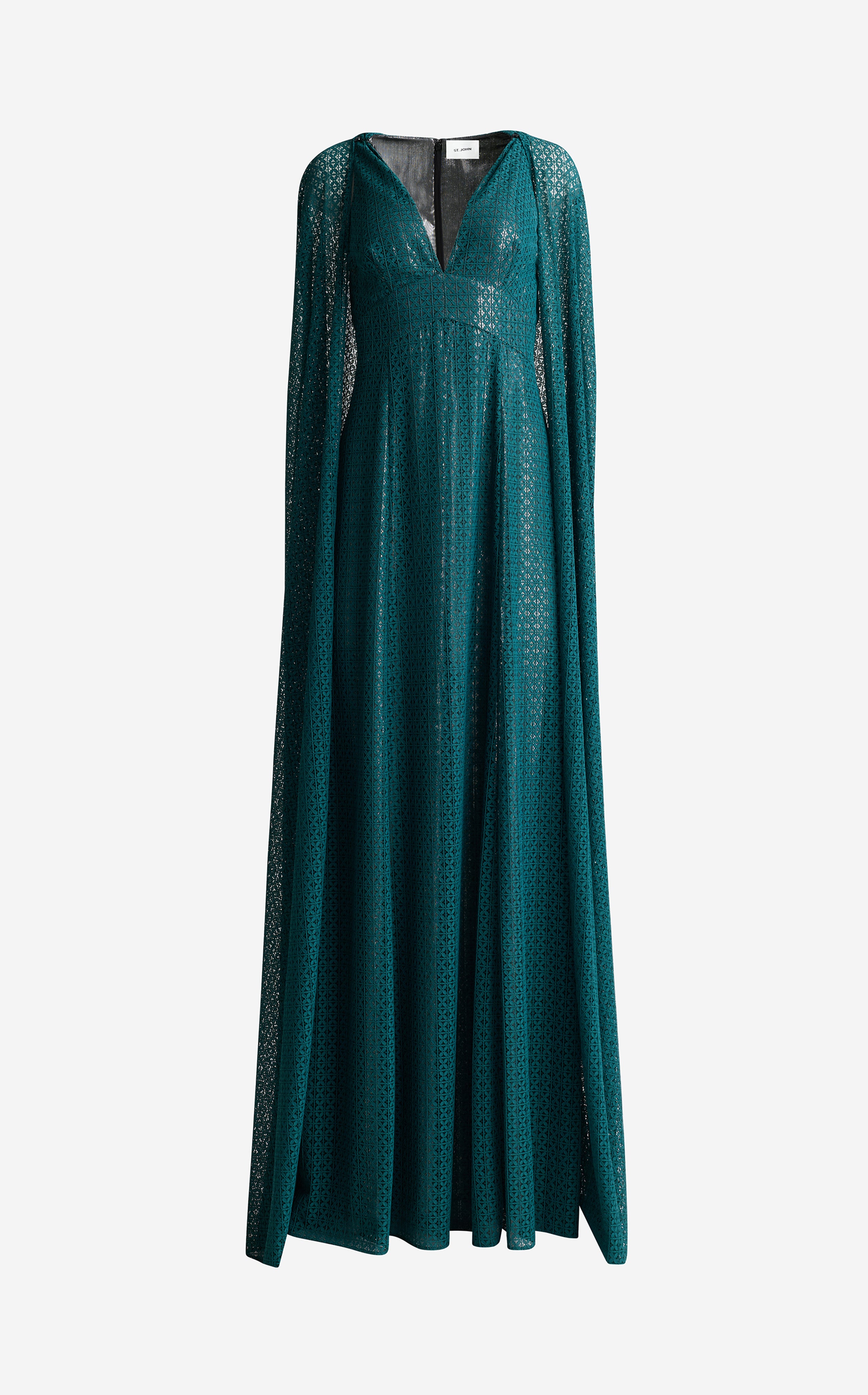 st john dress St. | Janice Gown In Geometric Lace | Women's Formal Gowns | Timeless Designer Appeal 424 She's The One Flower length gowns and cocktail Color:Red as pic