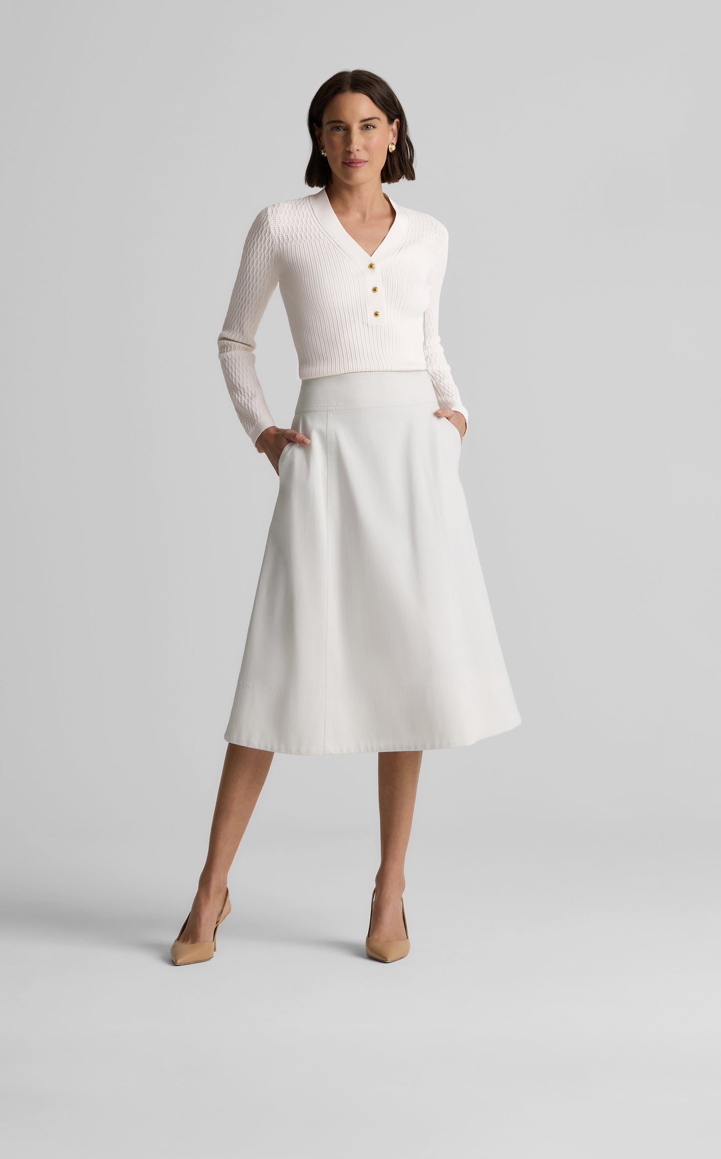 Remy Sweater in Fine Mixed Rib Knit