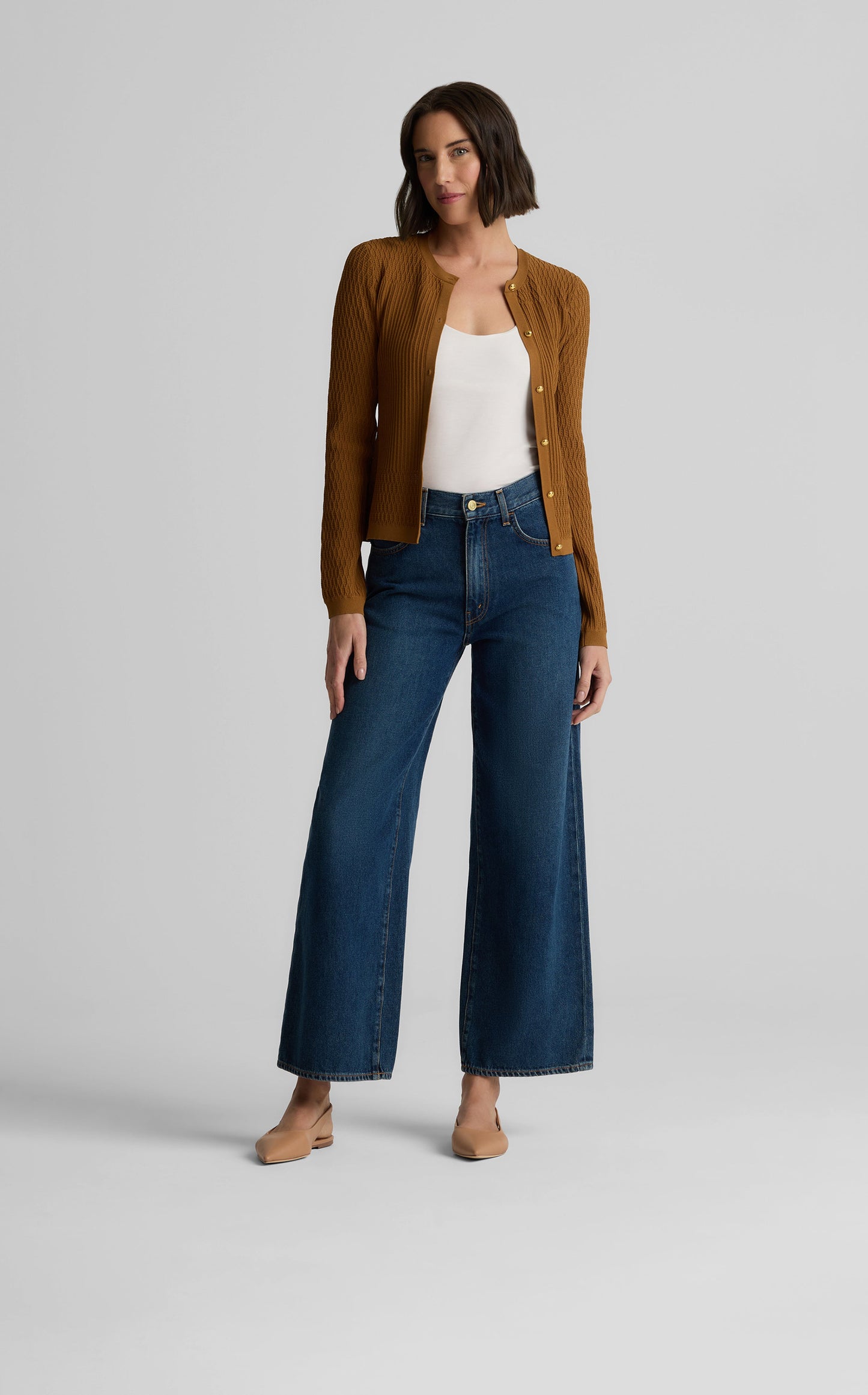 River Cardigan in Fine Mixed Knit