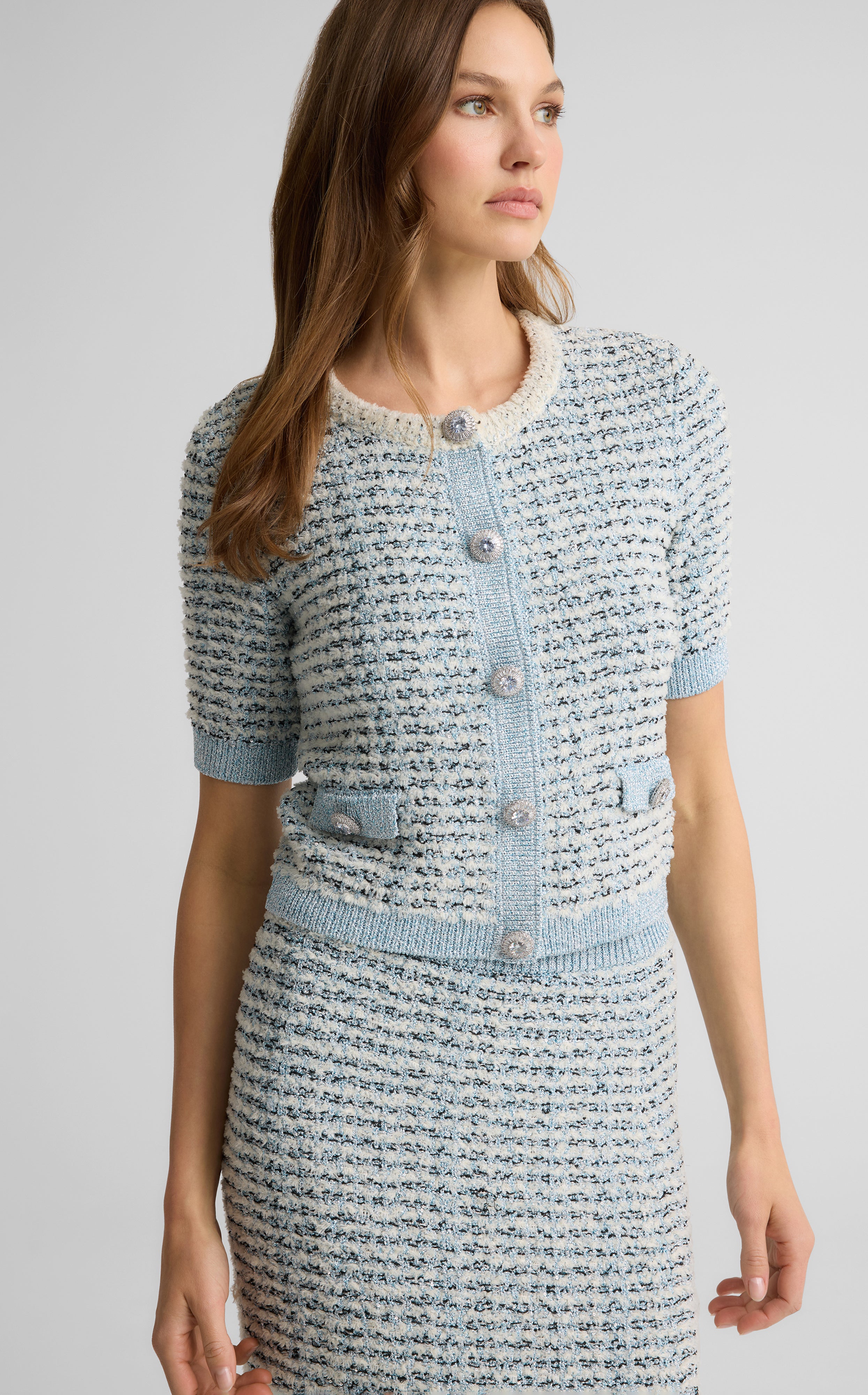 Simonabbcaili Knit Cardigan Knit Snow White