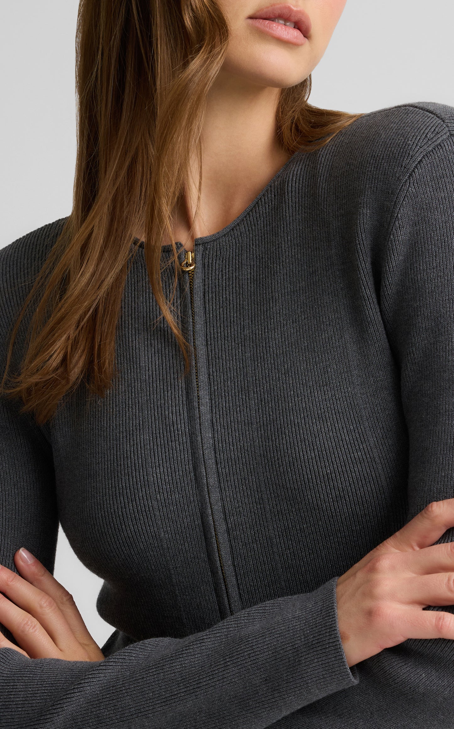 Maura Jacket in Engineered Rib Knit