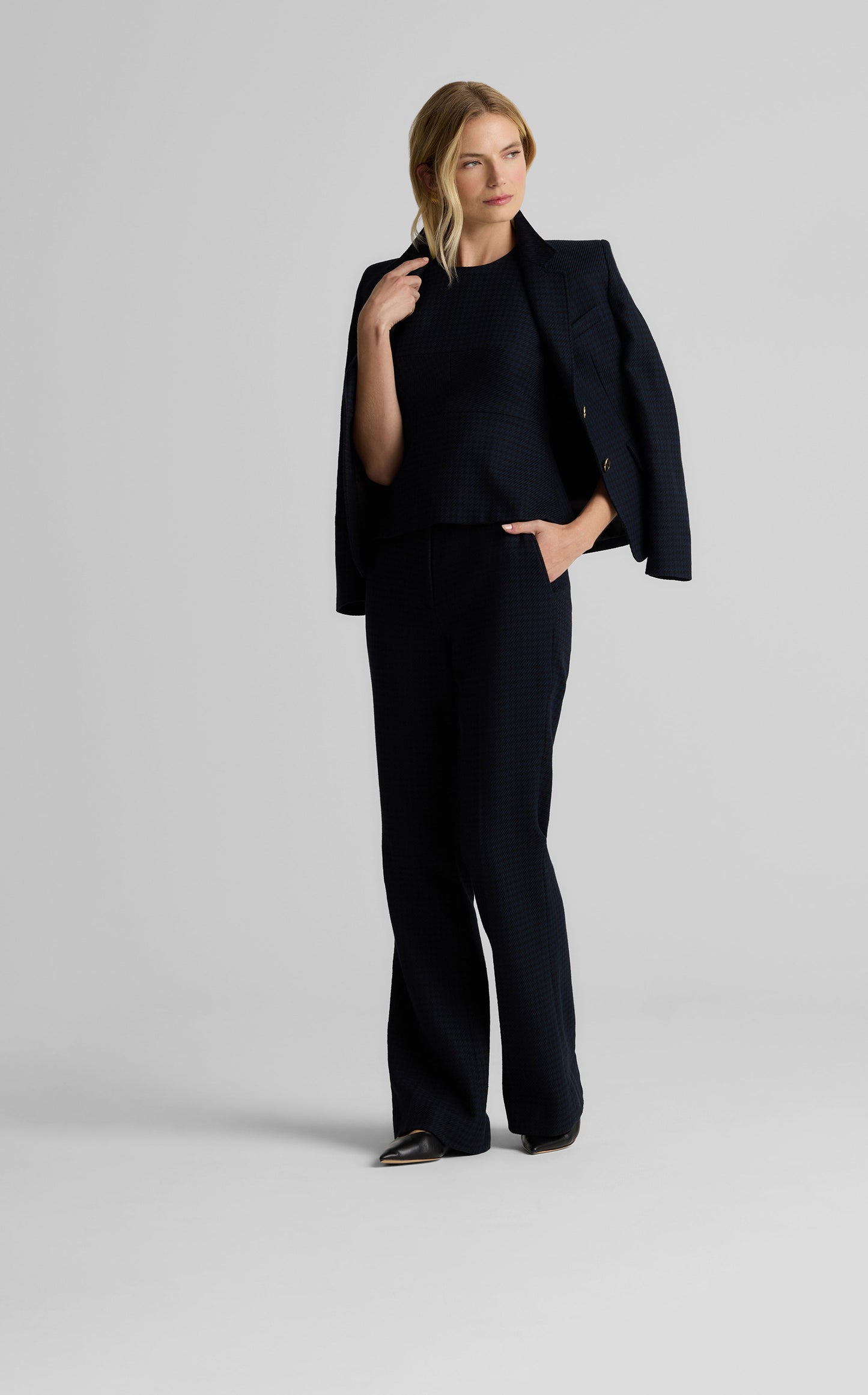 Logan Pant in Stretch Houndstooth