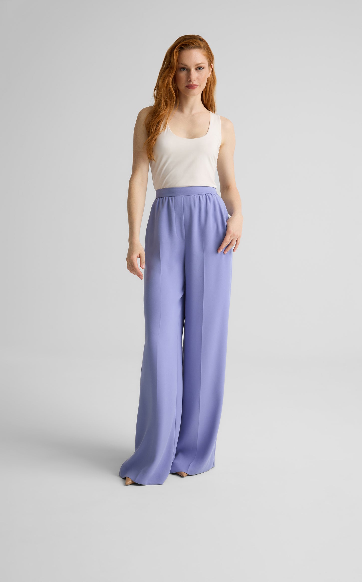 Tabitha Pant in Satin Back Crepe