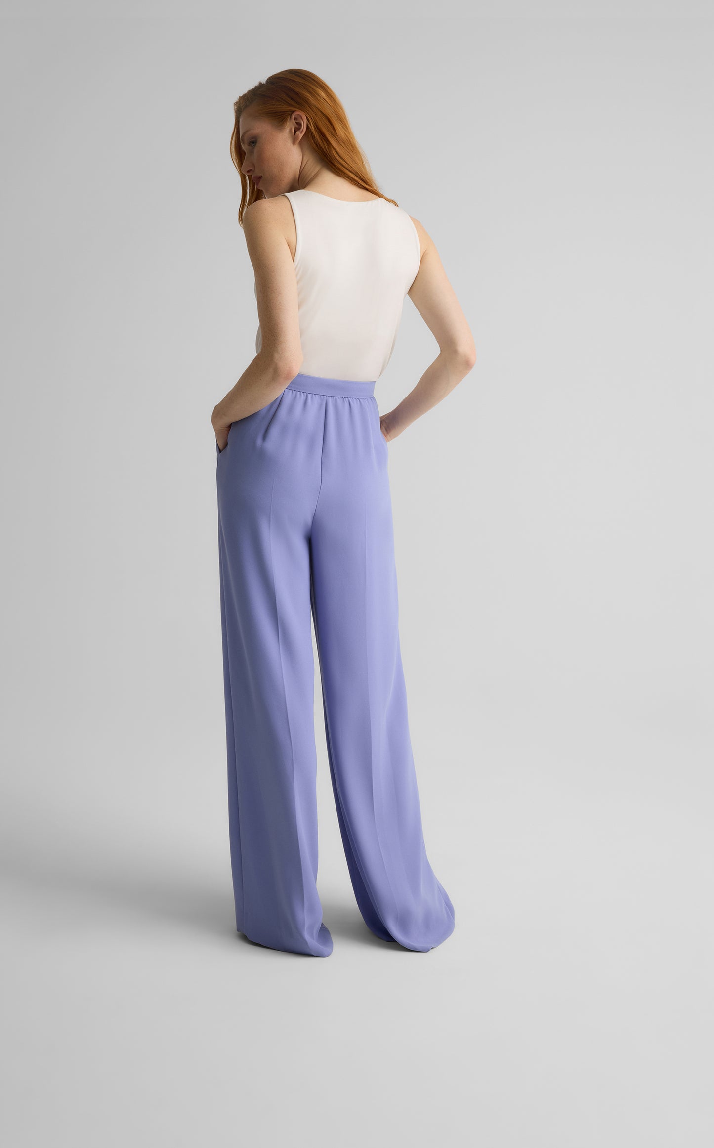 Tabitha Pant in Satin Back Crepe