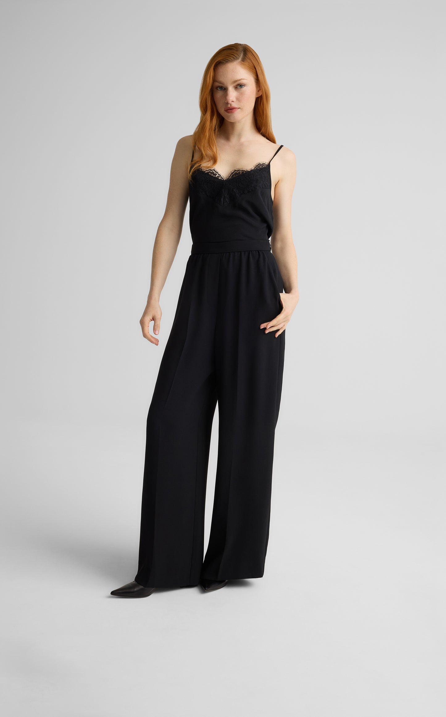 Tabitha Pant in Satin Back Crepe