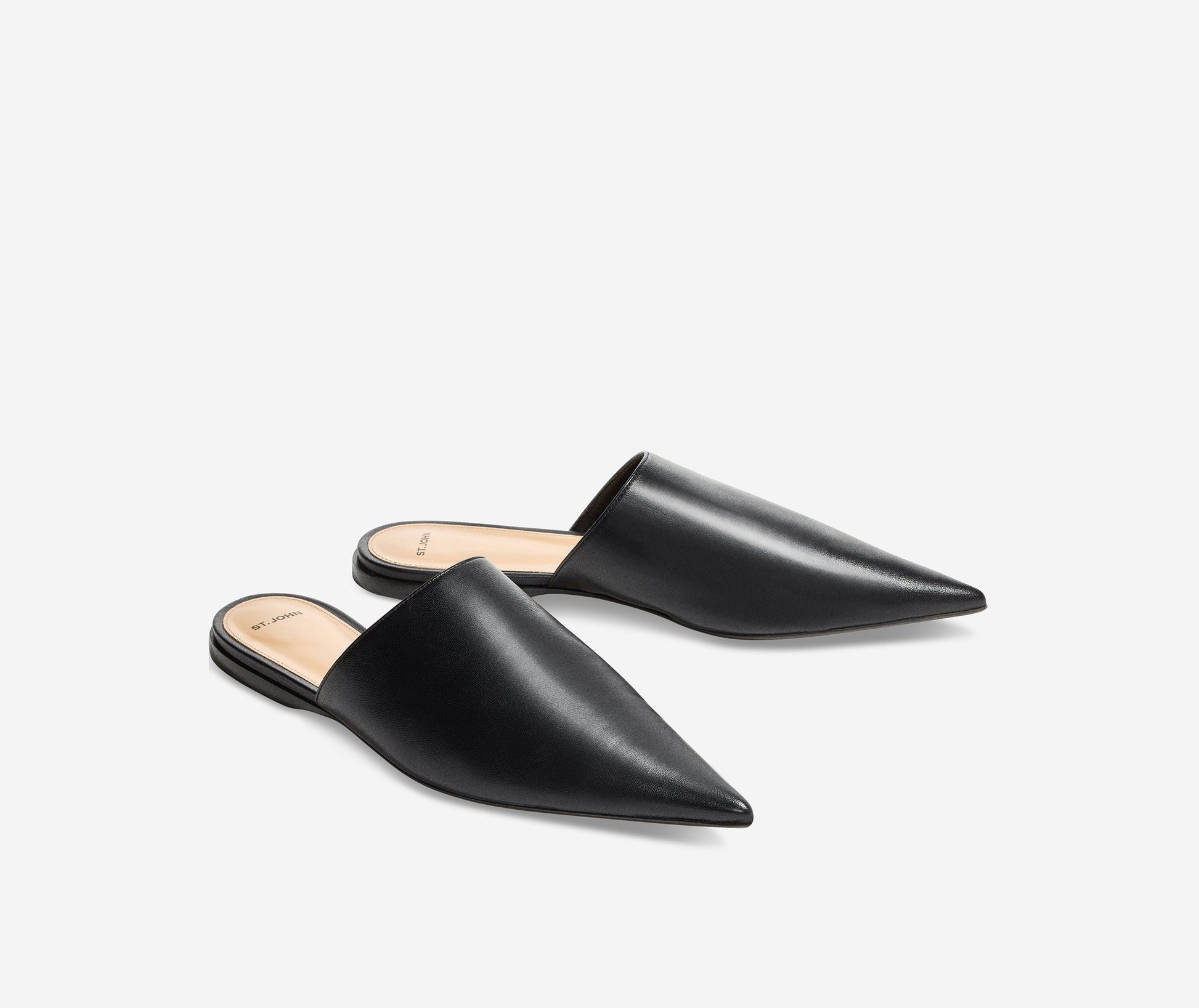 Flat Leather Mule