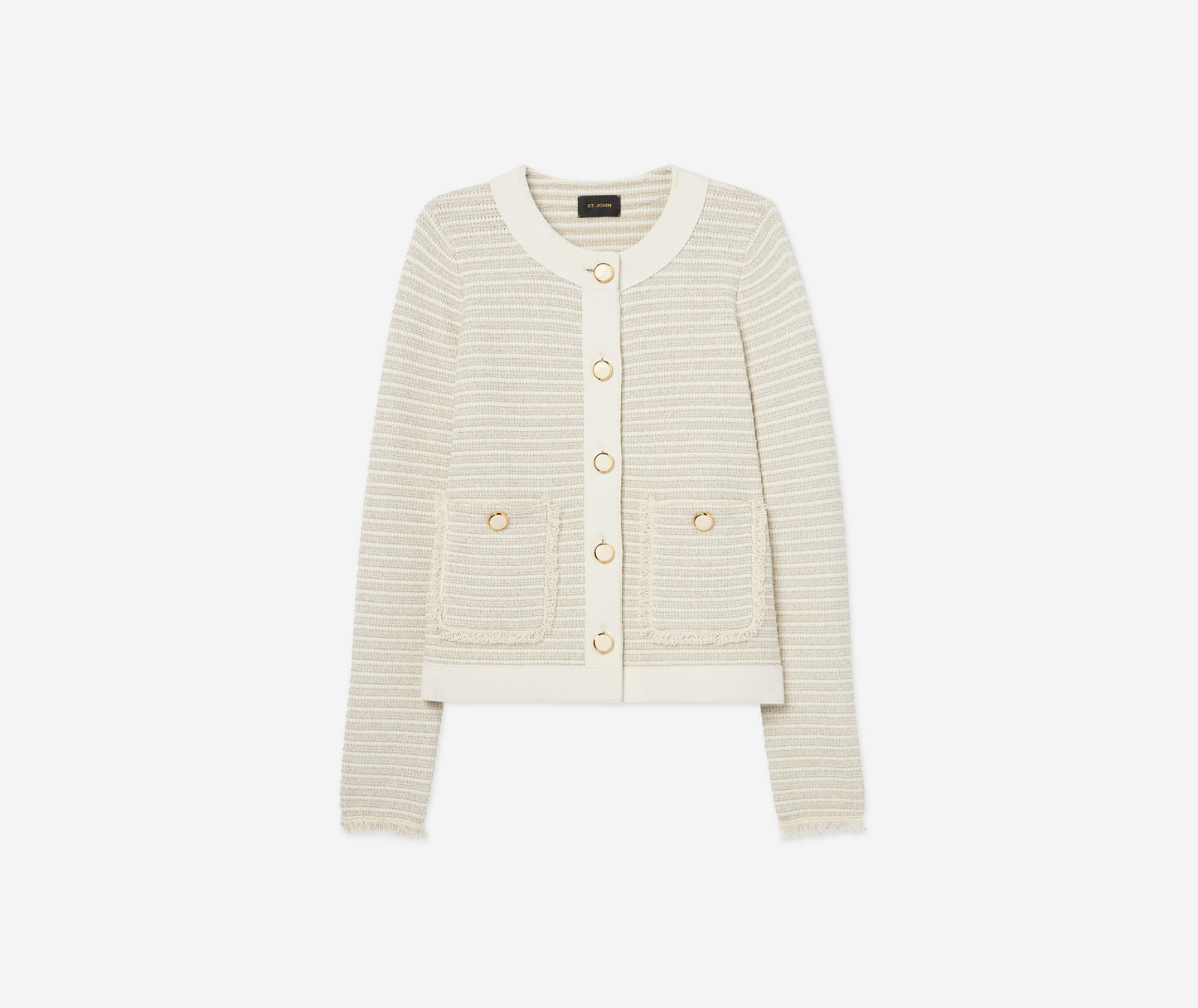 Fringe Knit Short Jacket