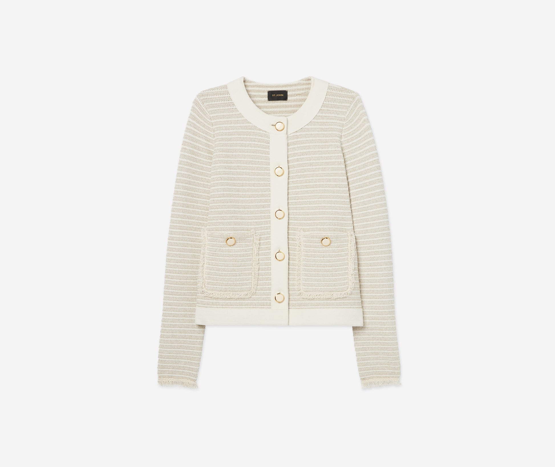 Fringe Knit Short Jacket