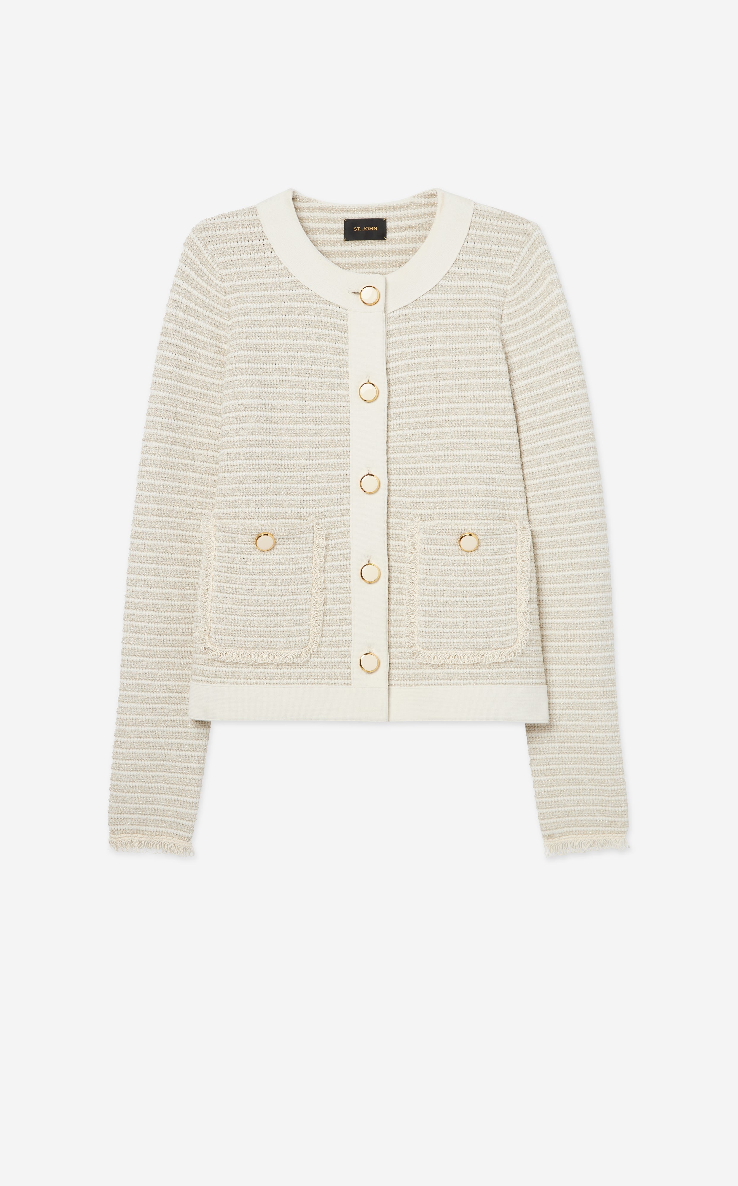 Fringe Knit Short Jacket – St. John Knits