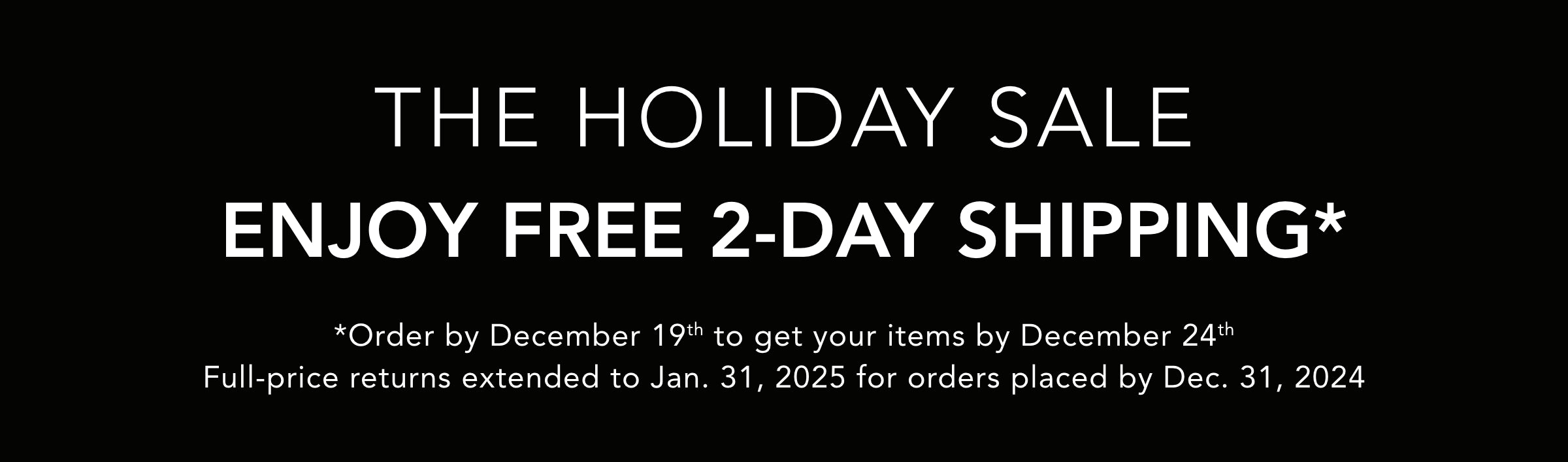 Holiday 2025 shipping deadlines