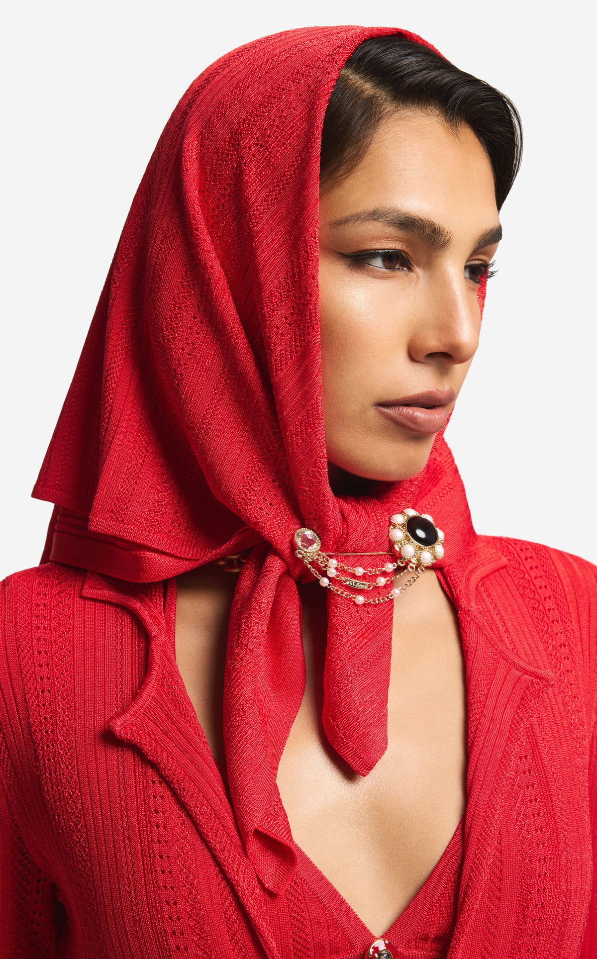 Scarf in Pointelle Knit