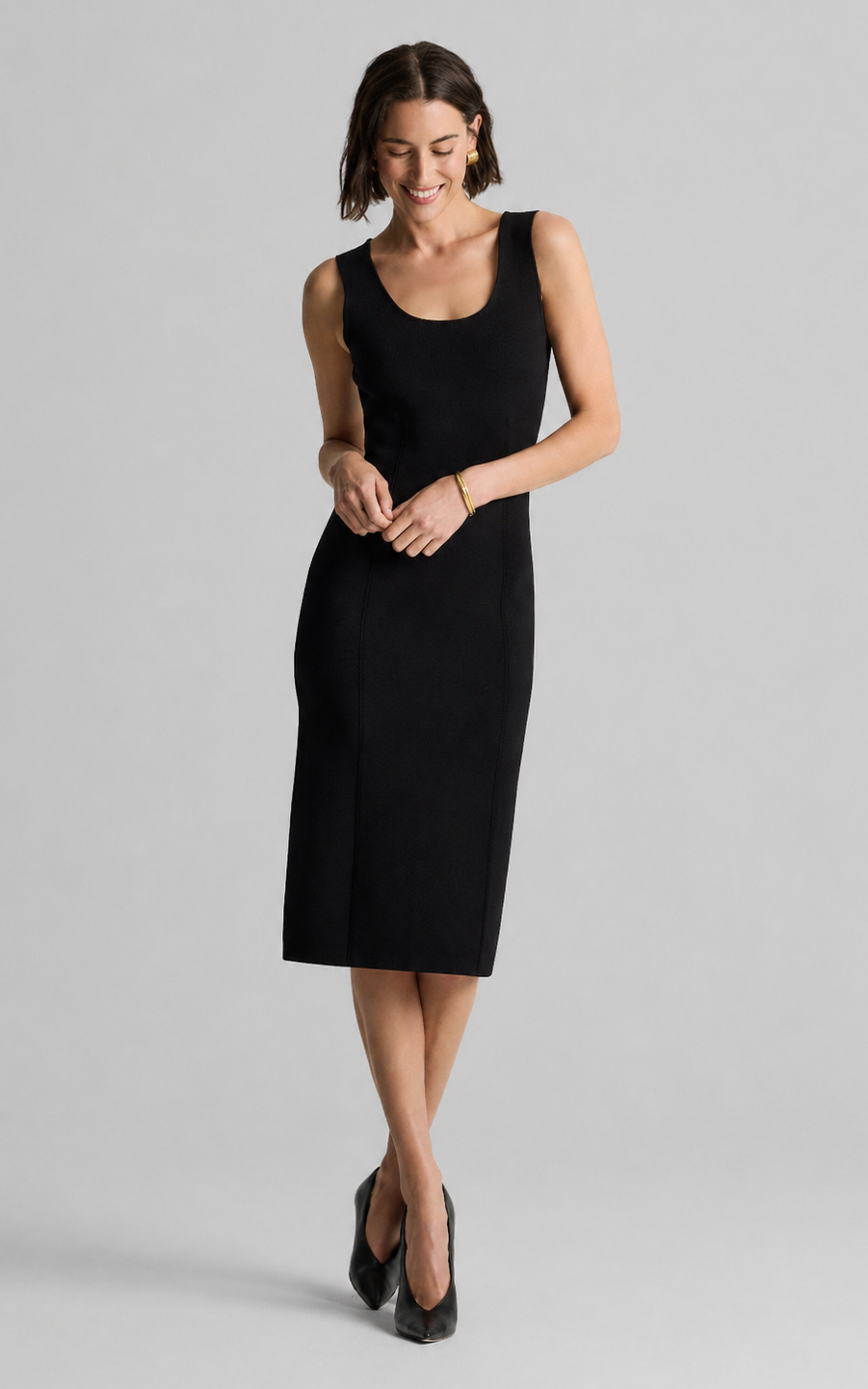 St. John | Lynn Dress In Santa Roma Knit | Women's Formal Dresses | Timeless Designer Appeal