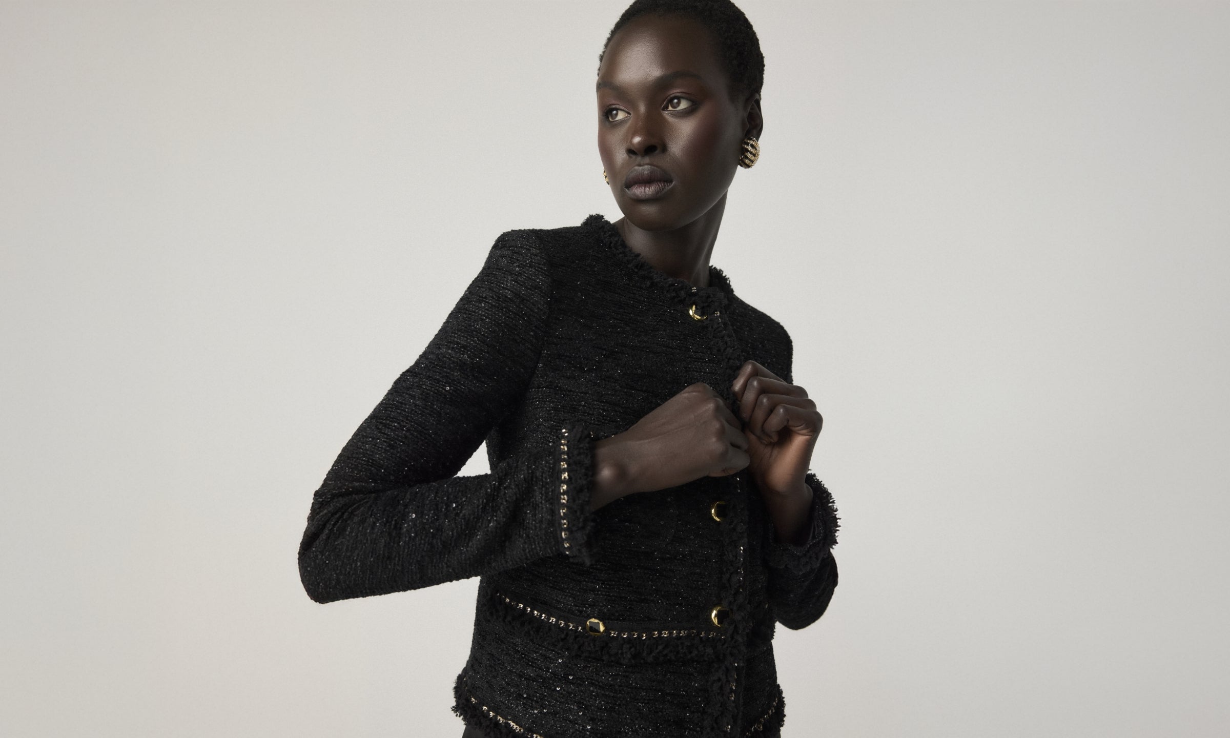 Women wearing St John Knits fall 2024 jacket