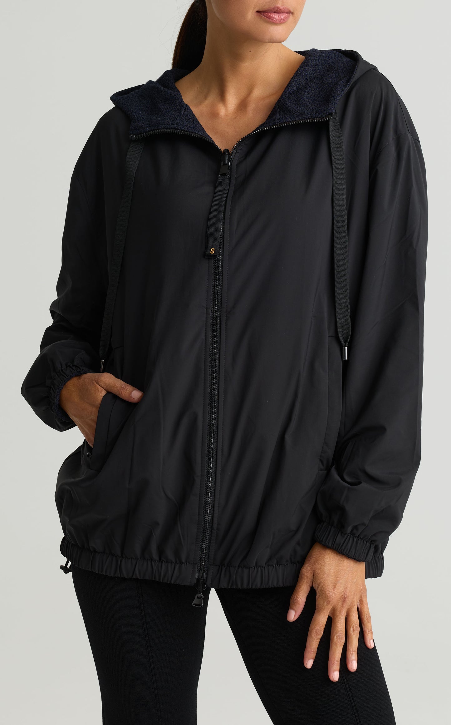 Woven Hood Coat