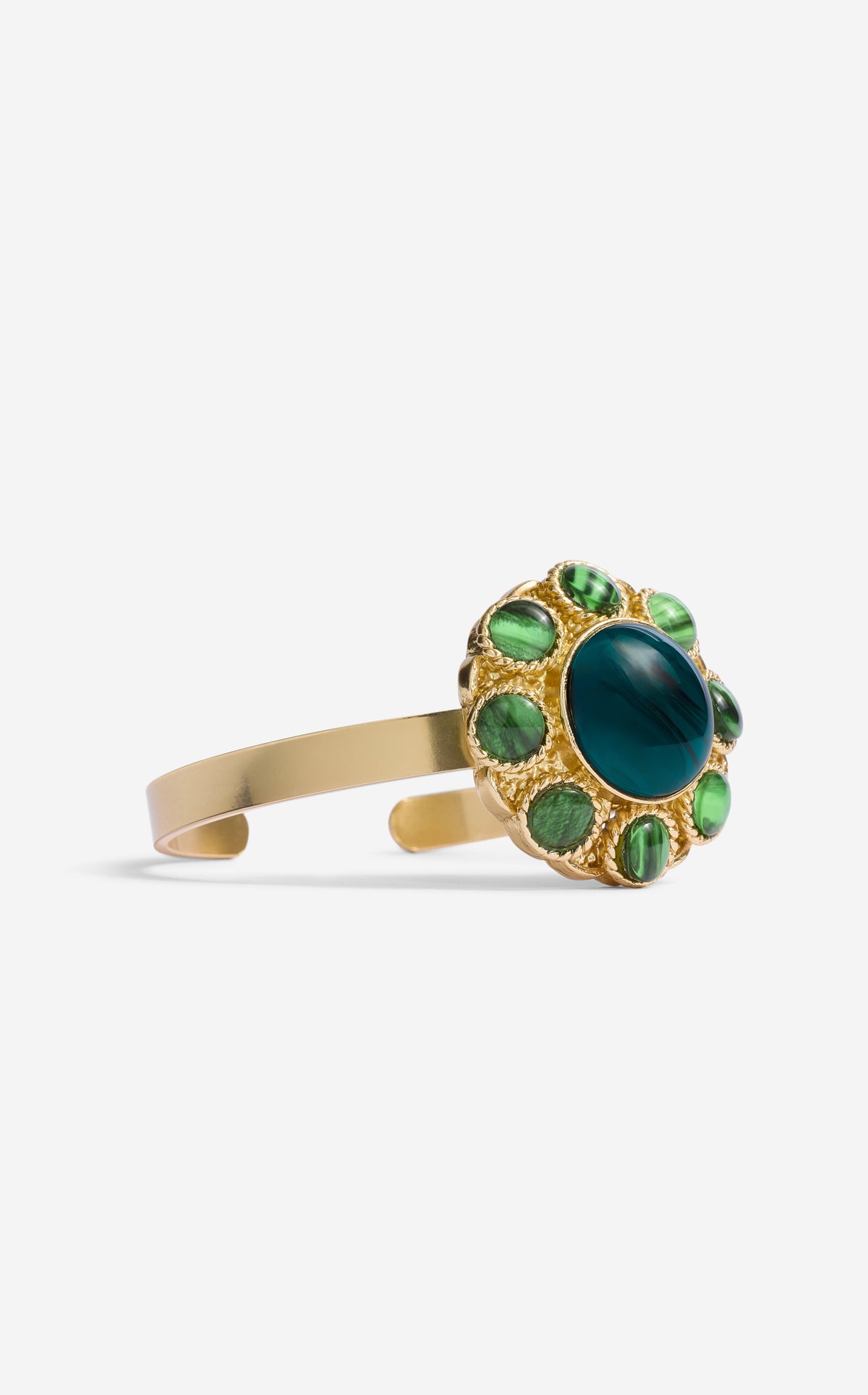 Cuff with Cabochons & Crystals