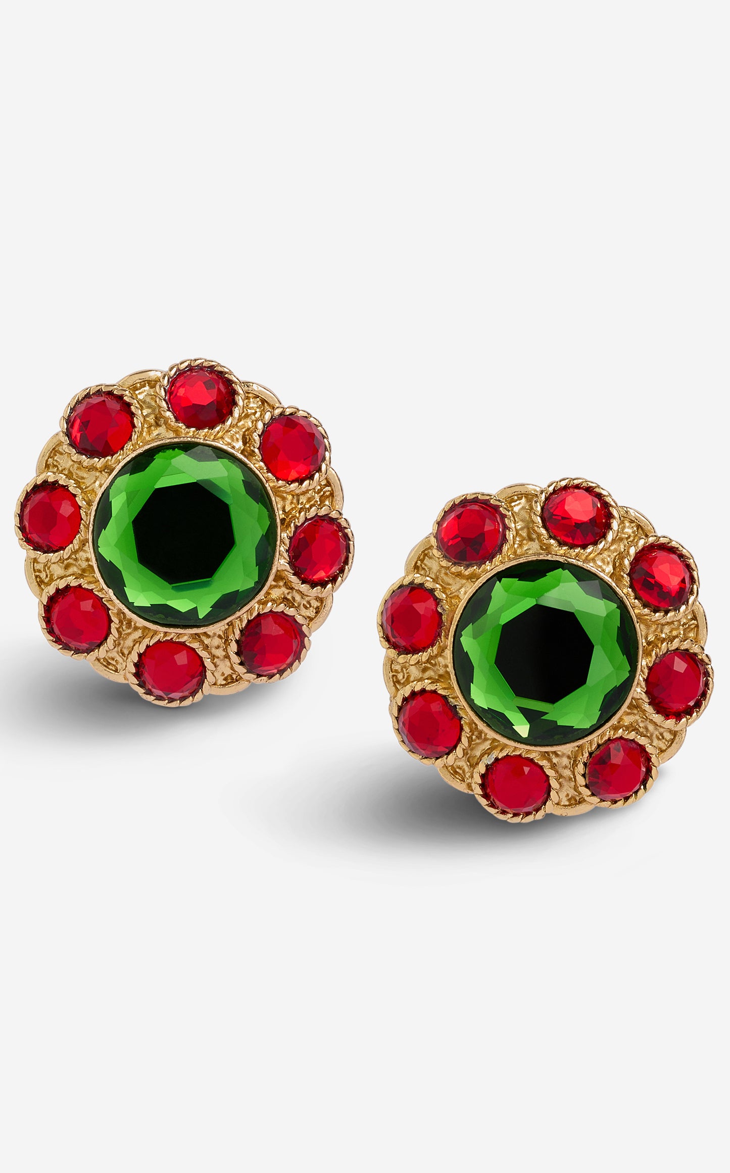 Earrings with Cabochons & Crystals