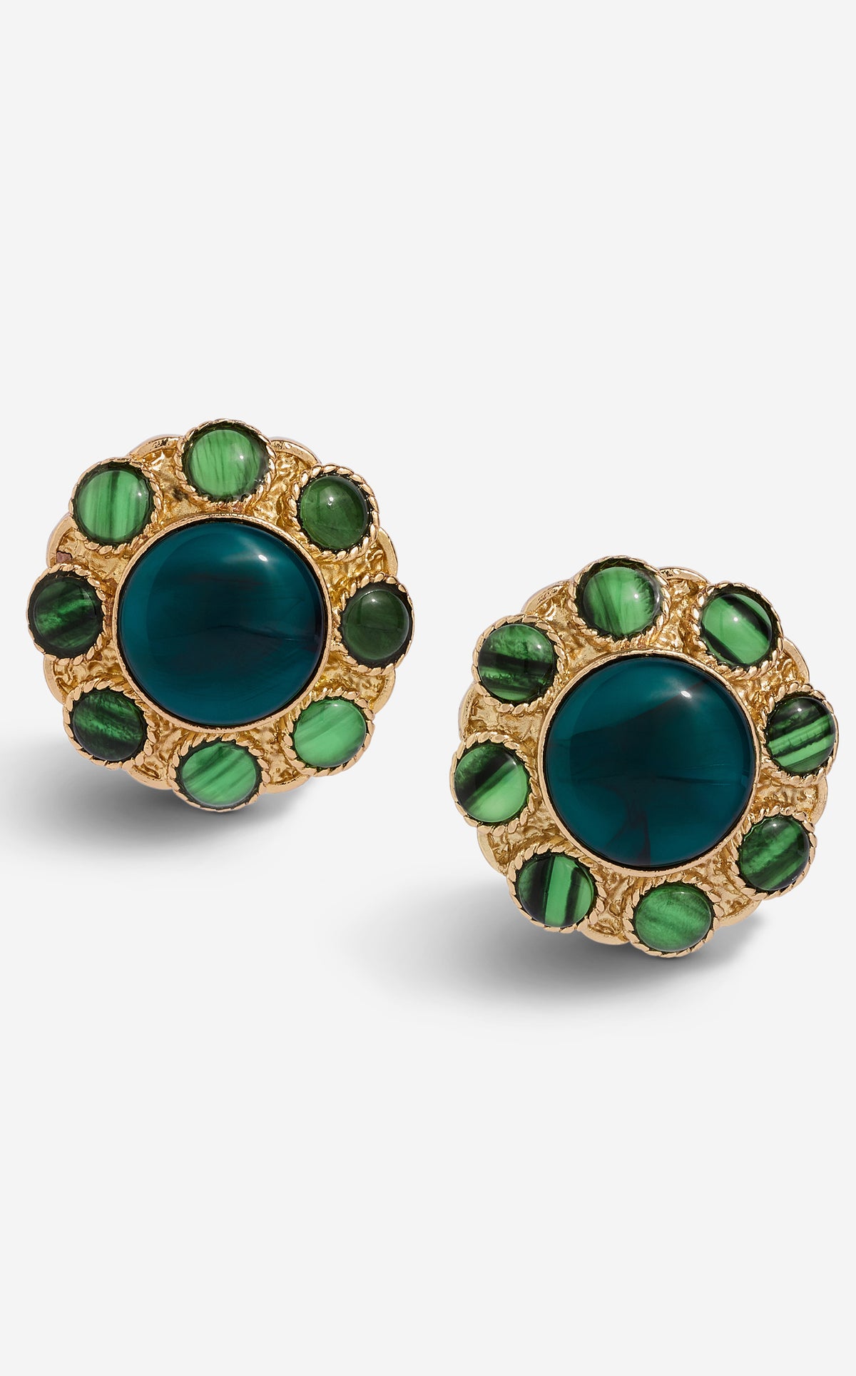 Earrings with Cabochons & Crystals