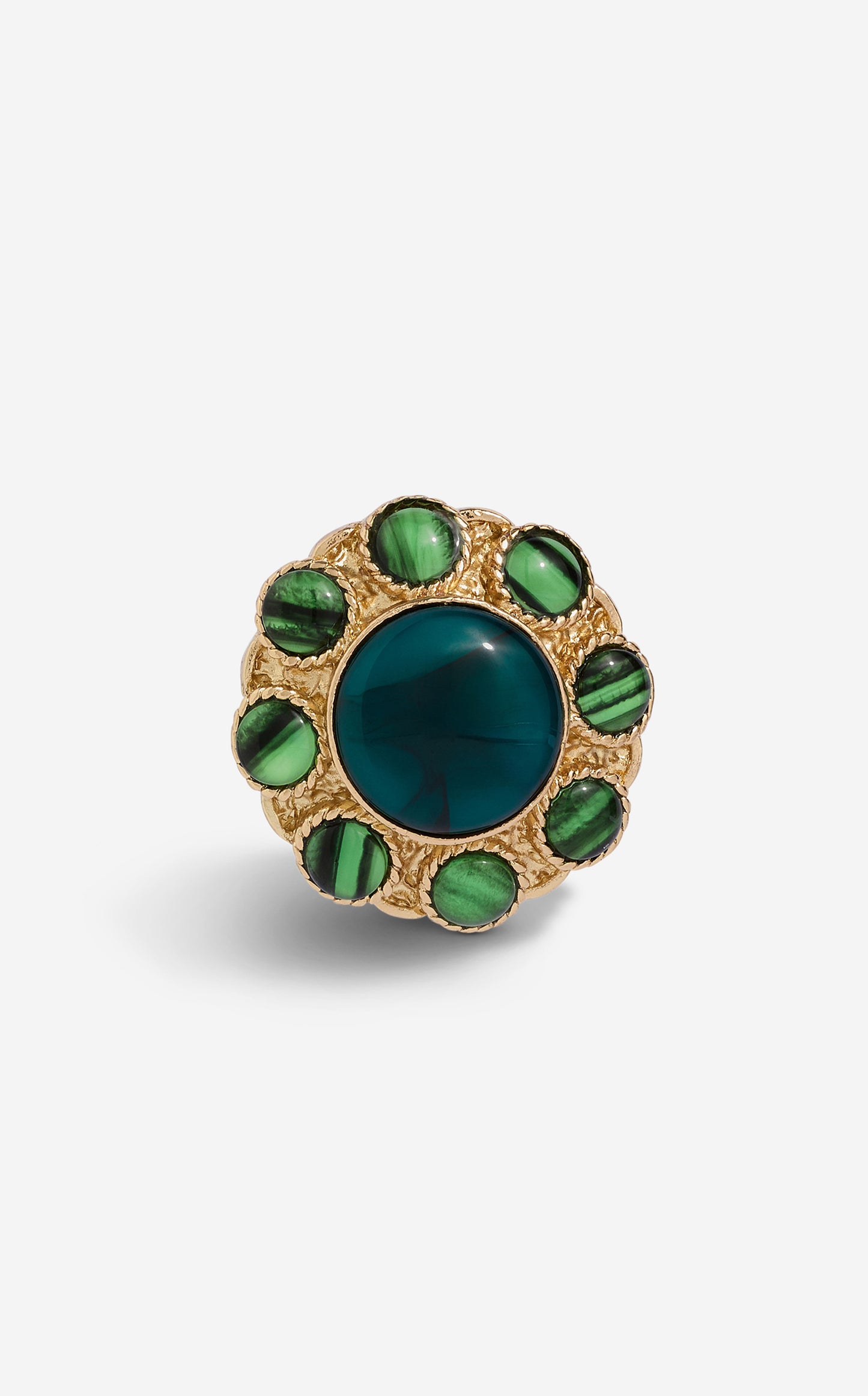 Brooch with Cabochons & Crystals
