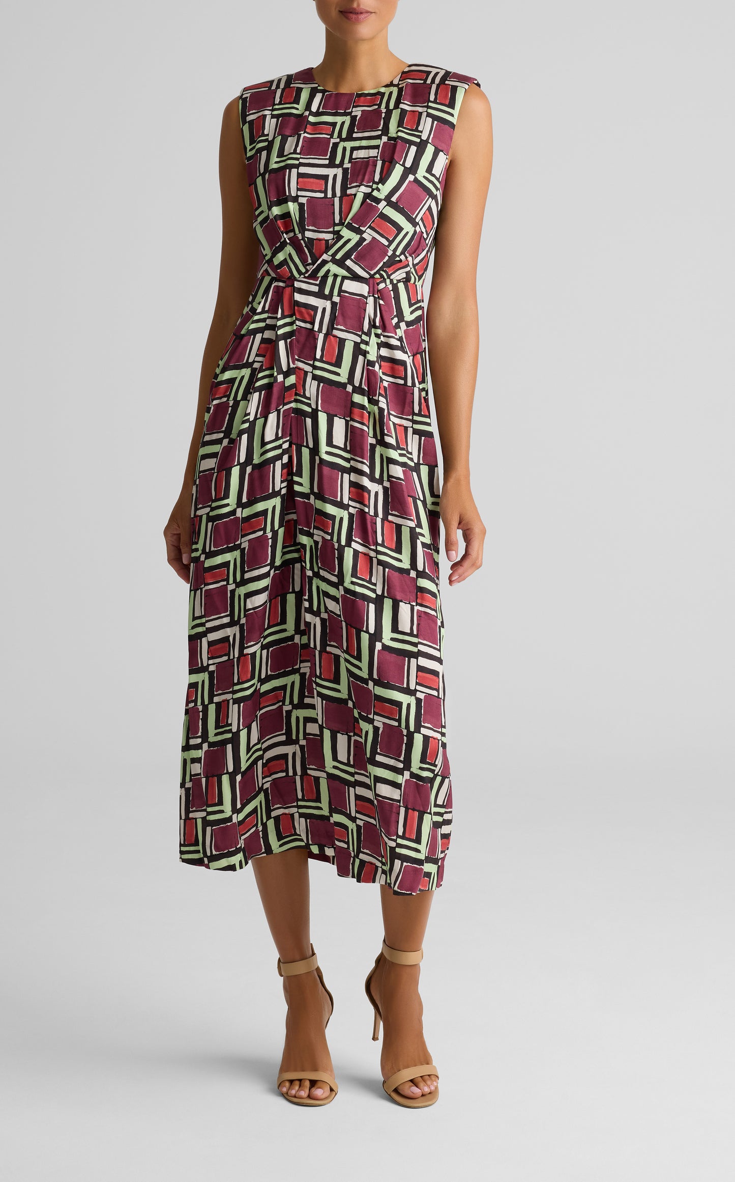 Painted Geo Print Dress
