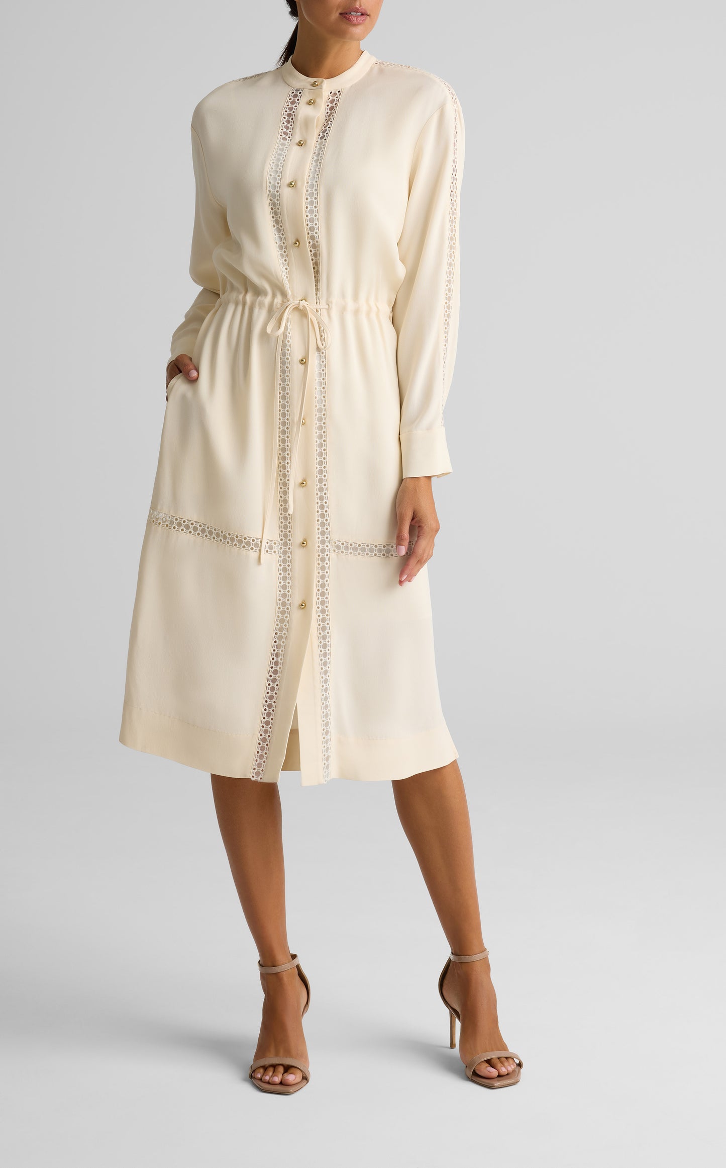 Satin Back Crepe Dress