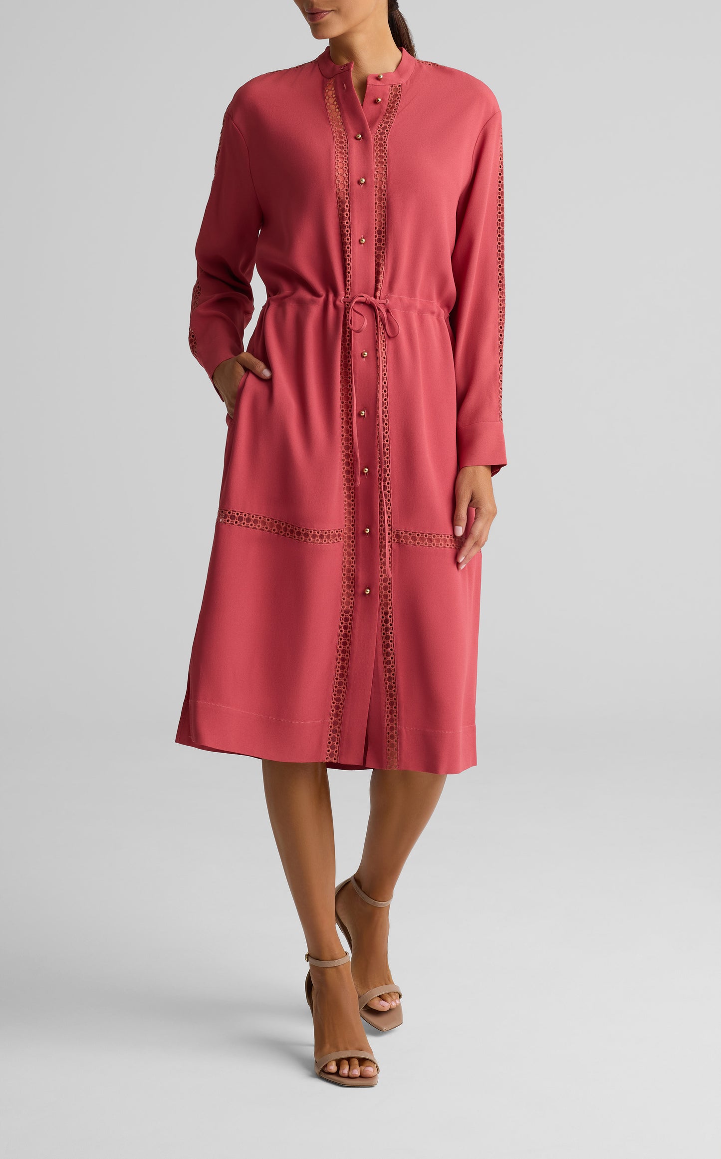Satin Back Crepe Dress