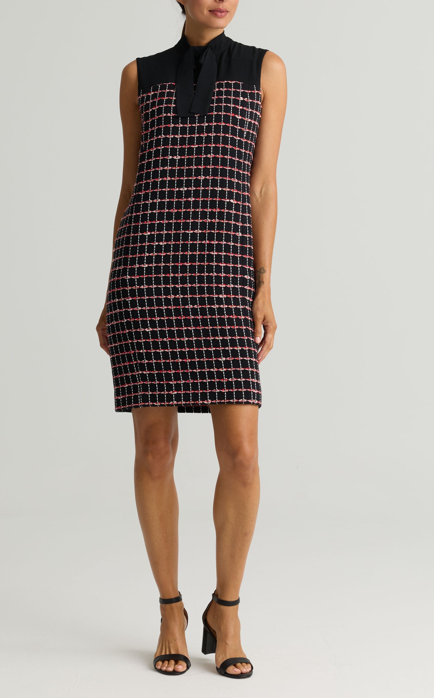Windowpane Tweed Dress