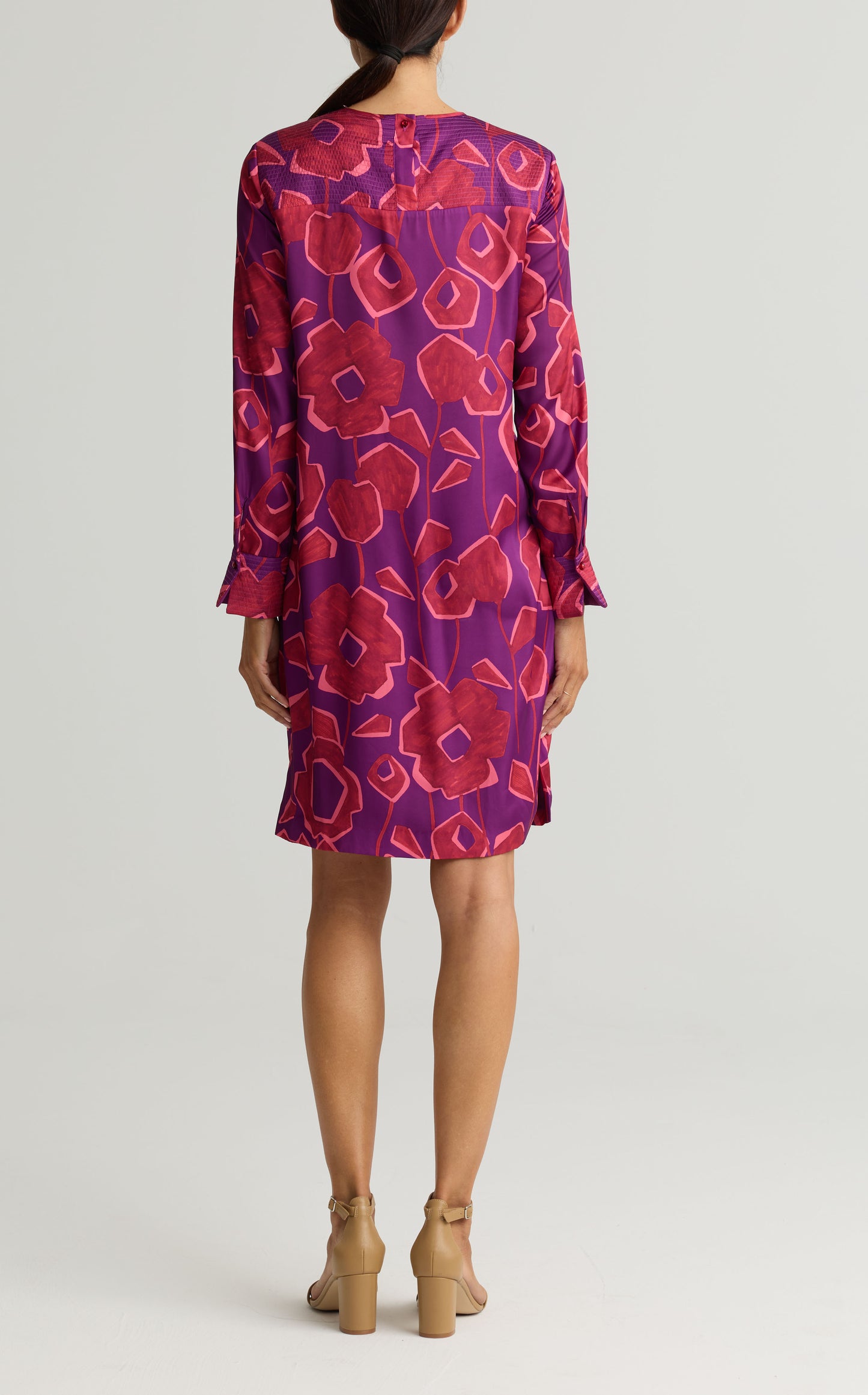 Cubist Floral Print Dress