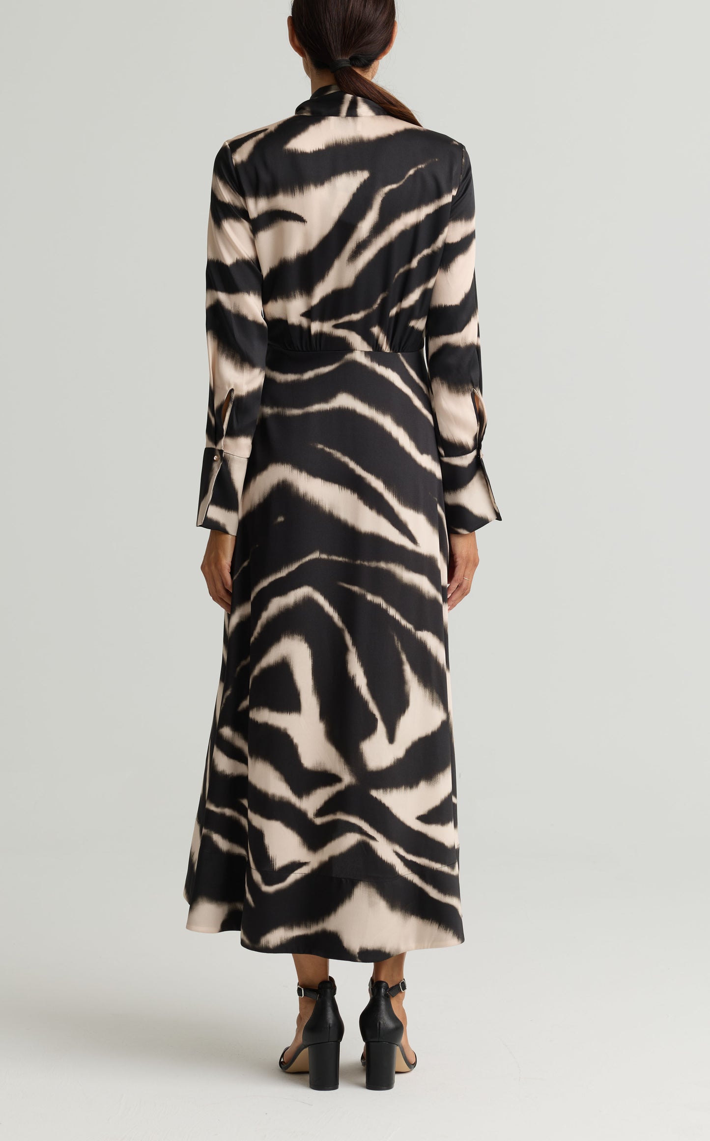 Long Sleeve Zebra Print Dress