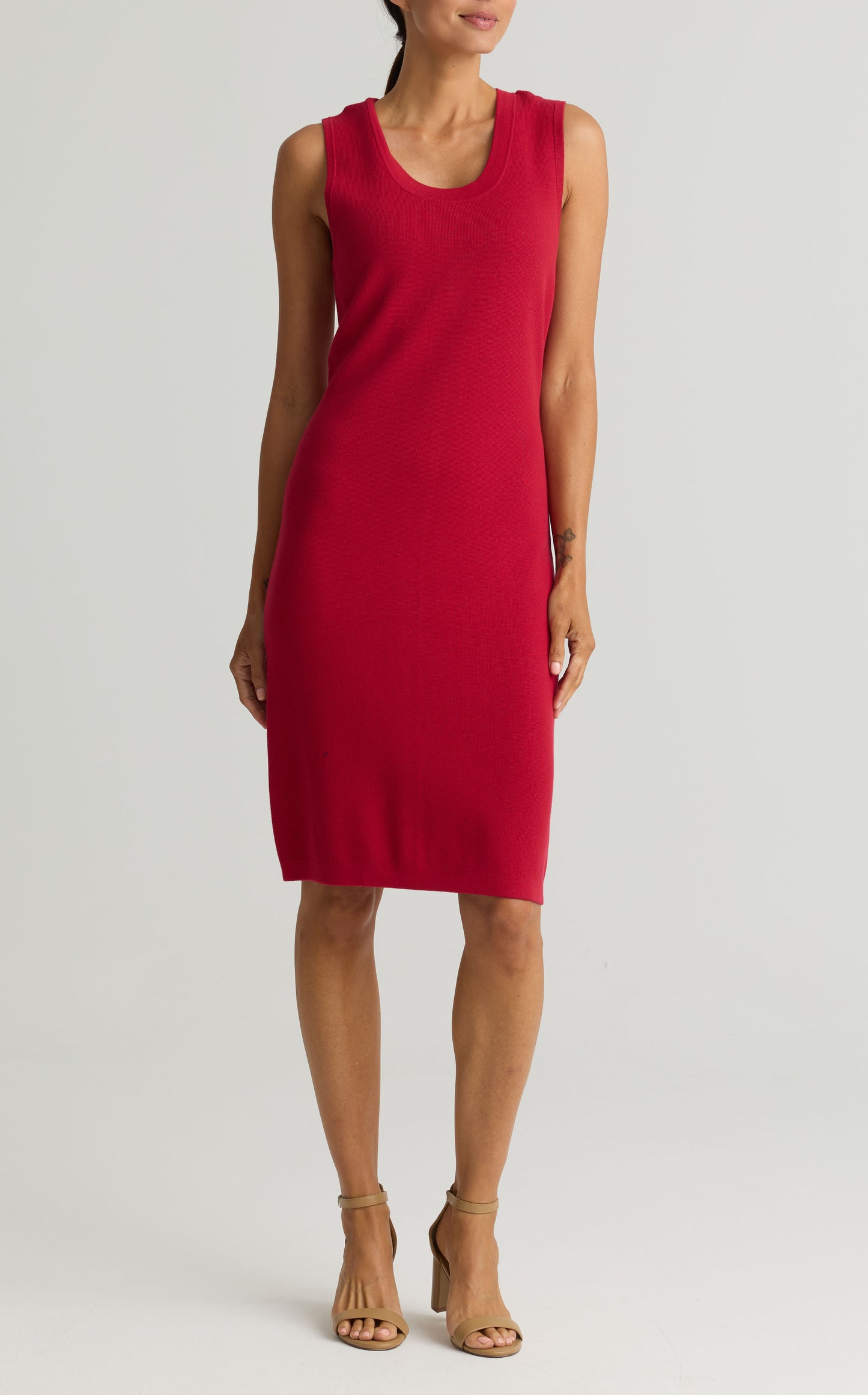 Sleeveless Fine Gauge Knit Dress