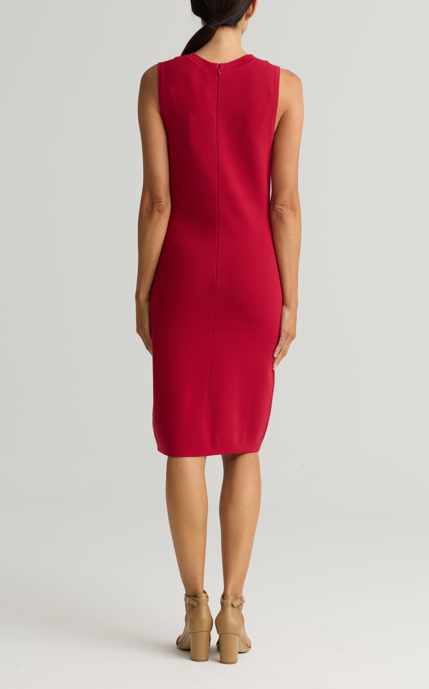 Sleeveless Fine Gauge Knit Dress