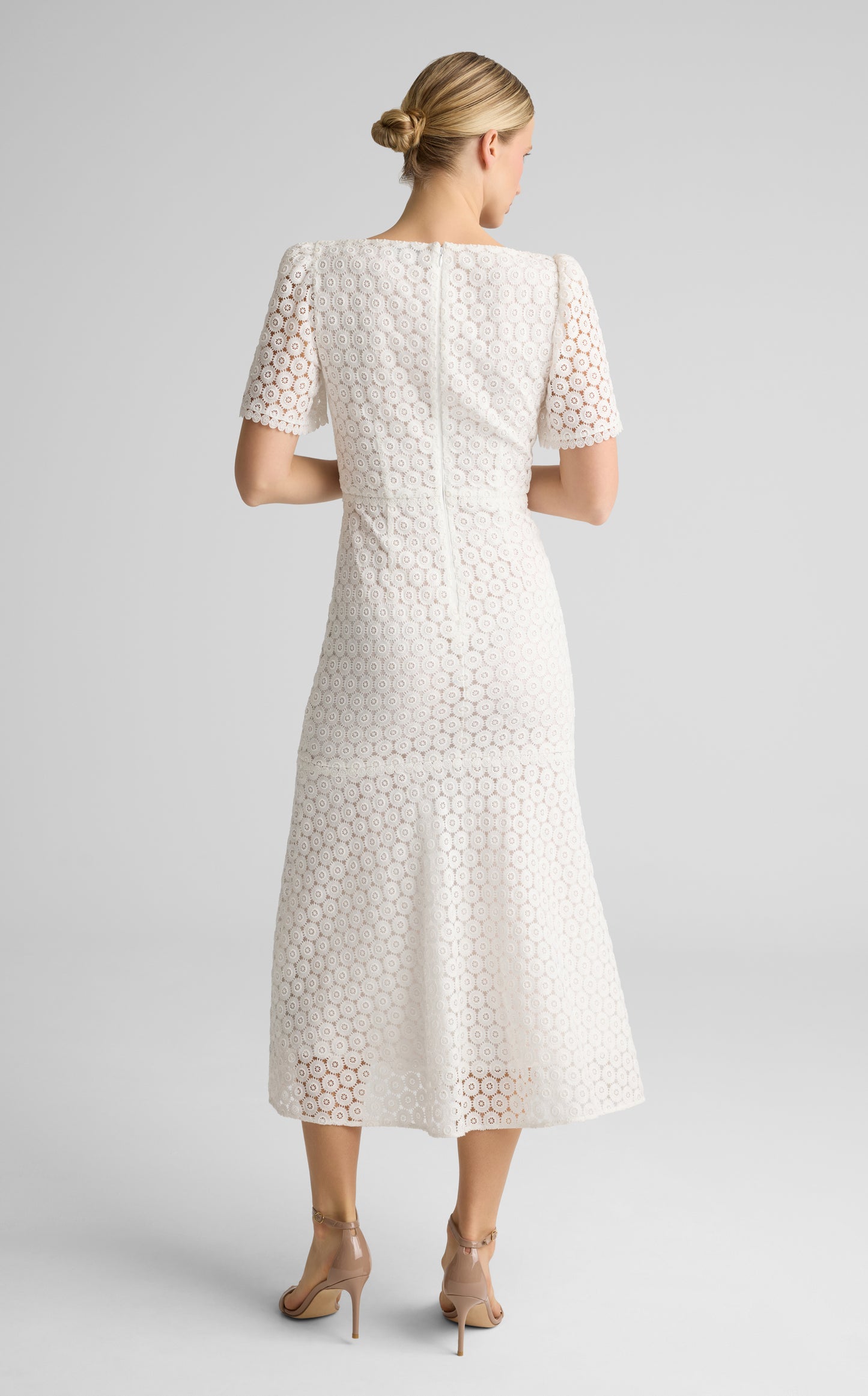 Fiorella Dress in Geometric Eyelet
