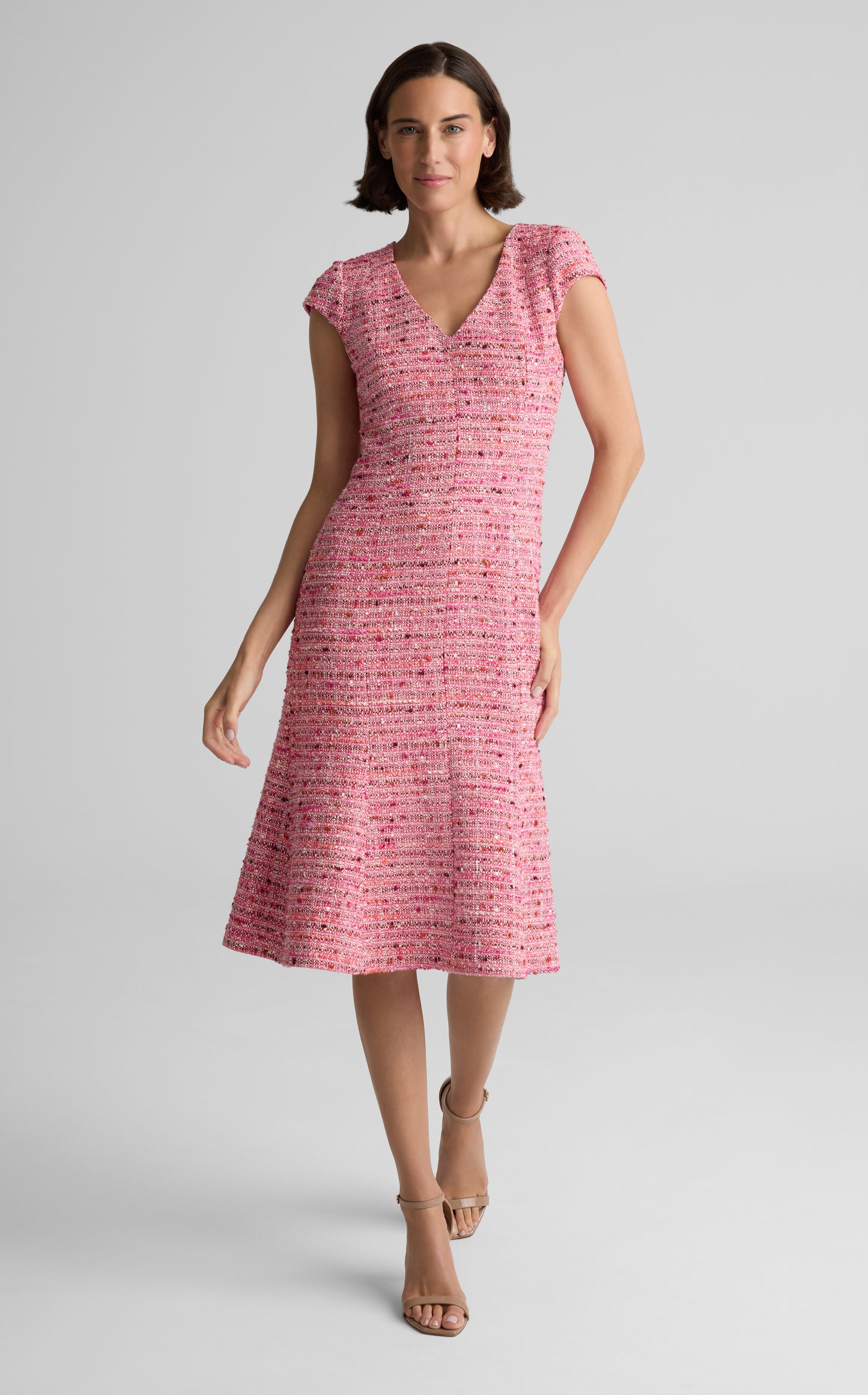 Marcy Dress in Provence Tweed