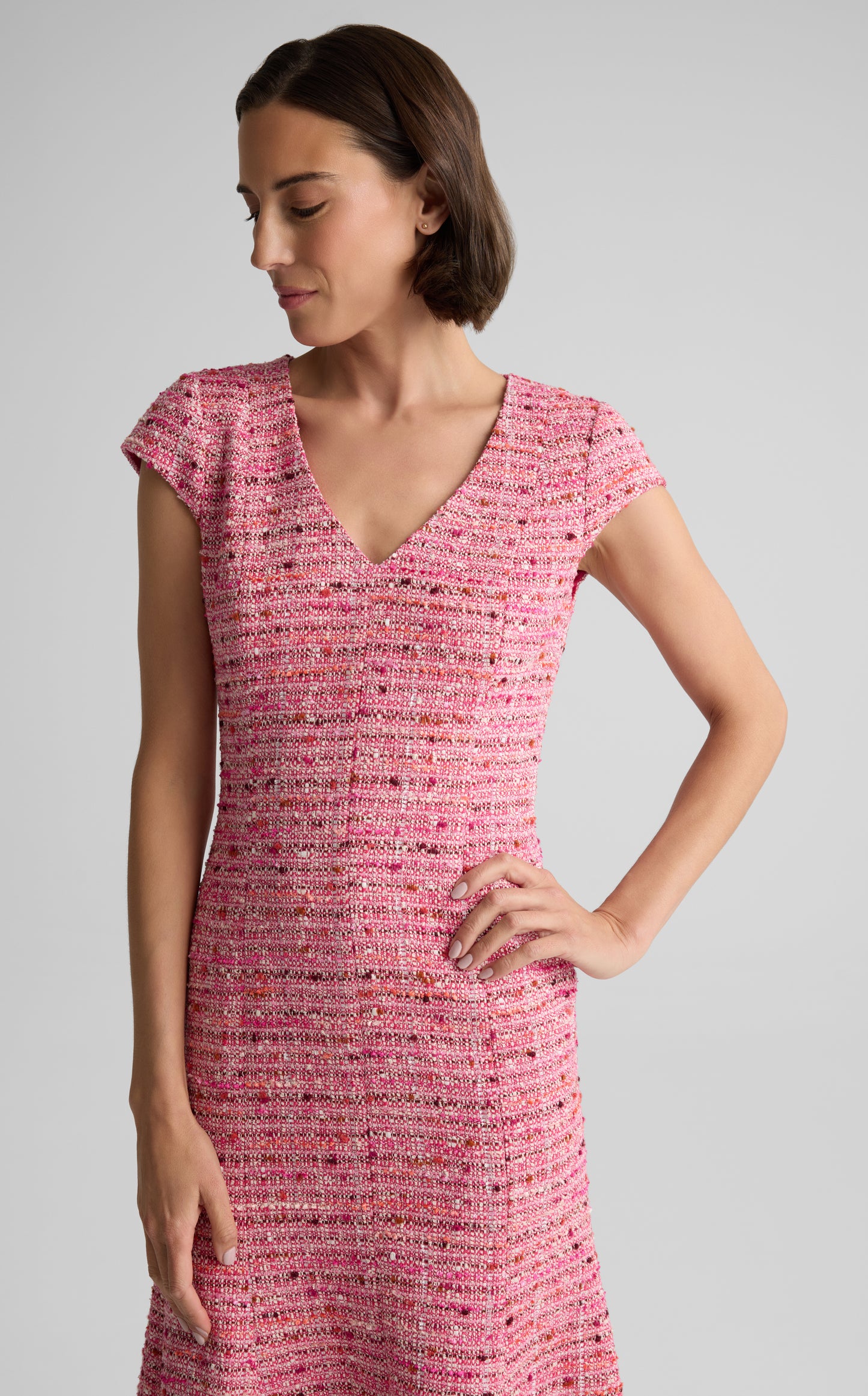 Marcy Dress in Provence Tweed