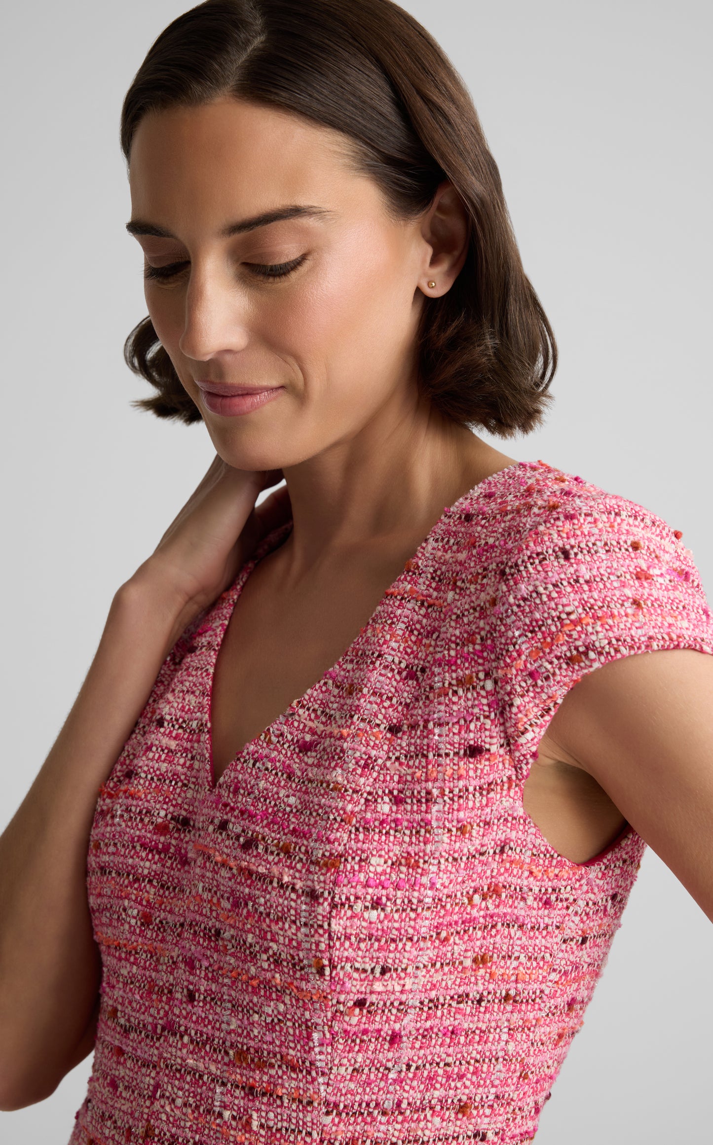 Marcy Dress in Provence Tweed