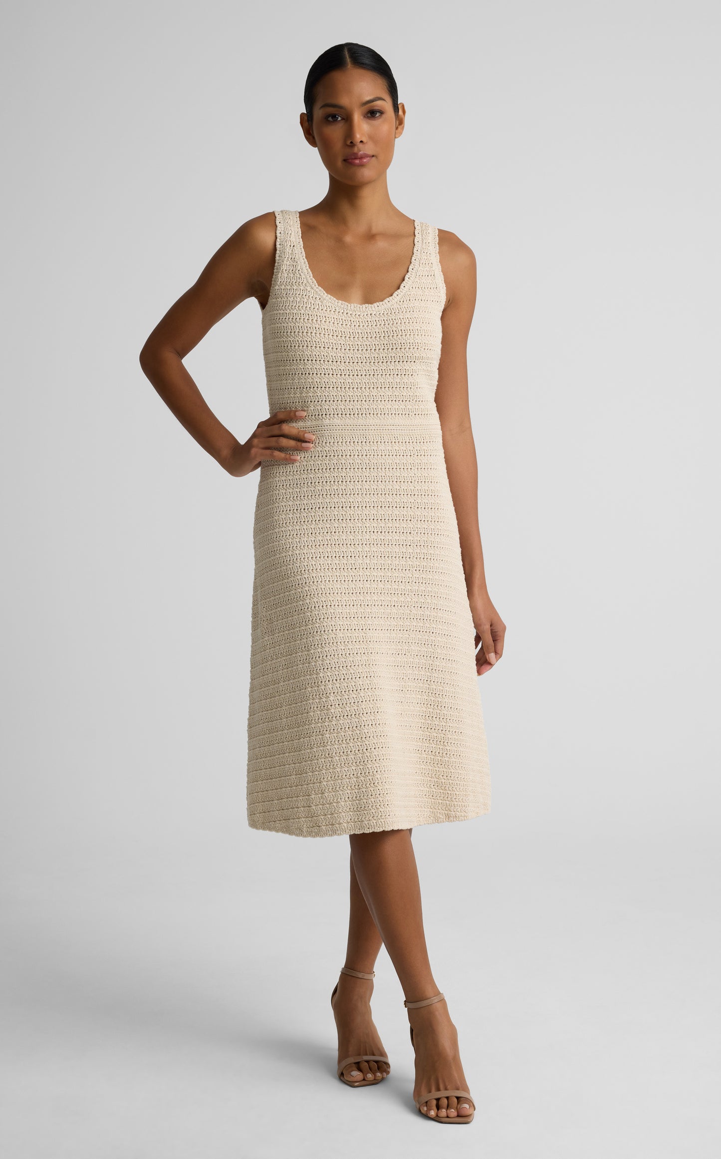 Eleanor Dress In Artisanal Crochet Knit