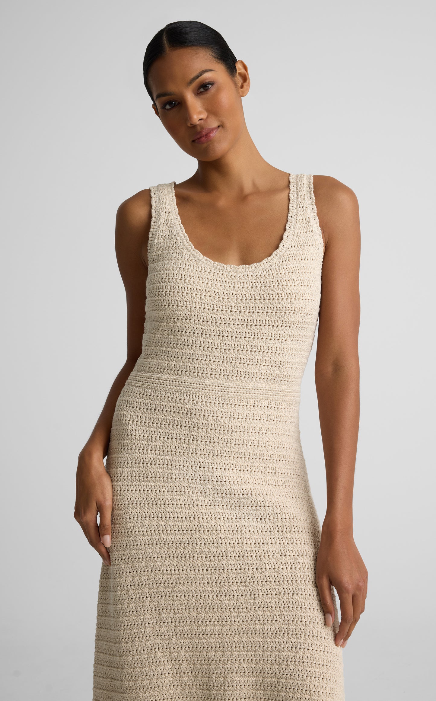 Eleanor Dress In Artisanal Crochet Knit
