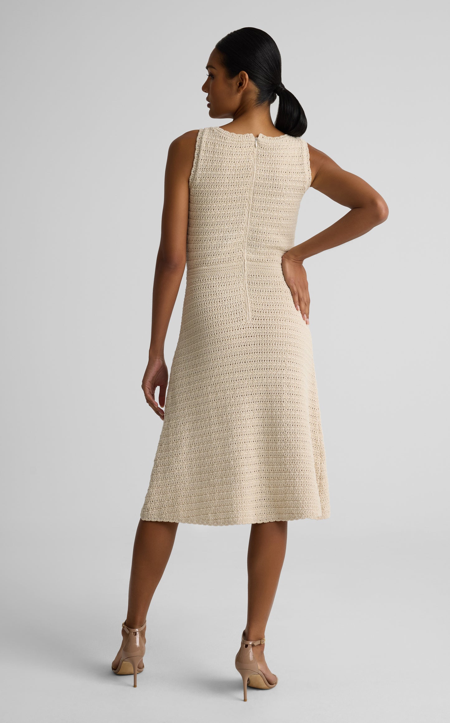 Eleanor Dress In Artisanal Crochet Knit