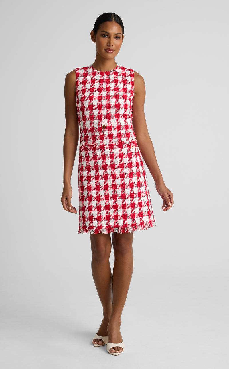 Tatiana Dress In Nomad Gingham Tweed