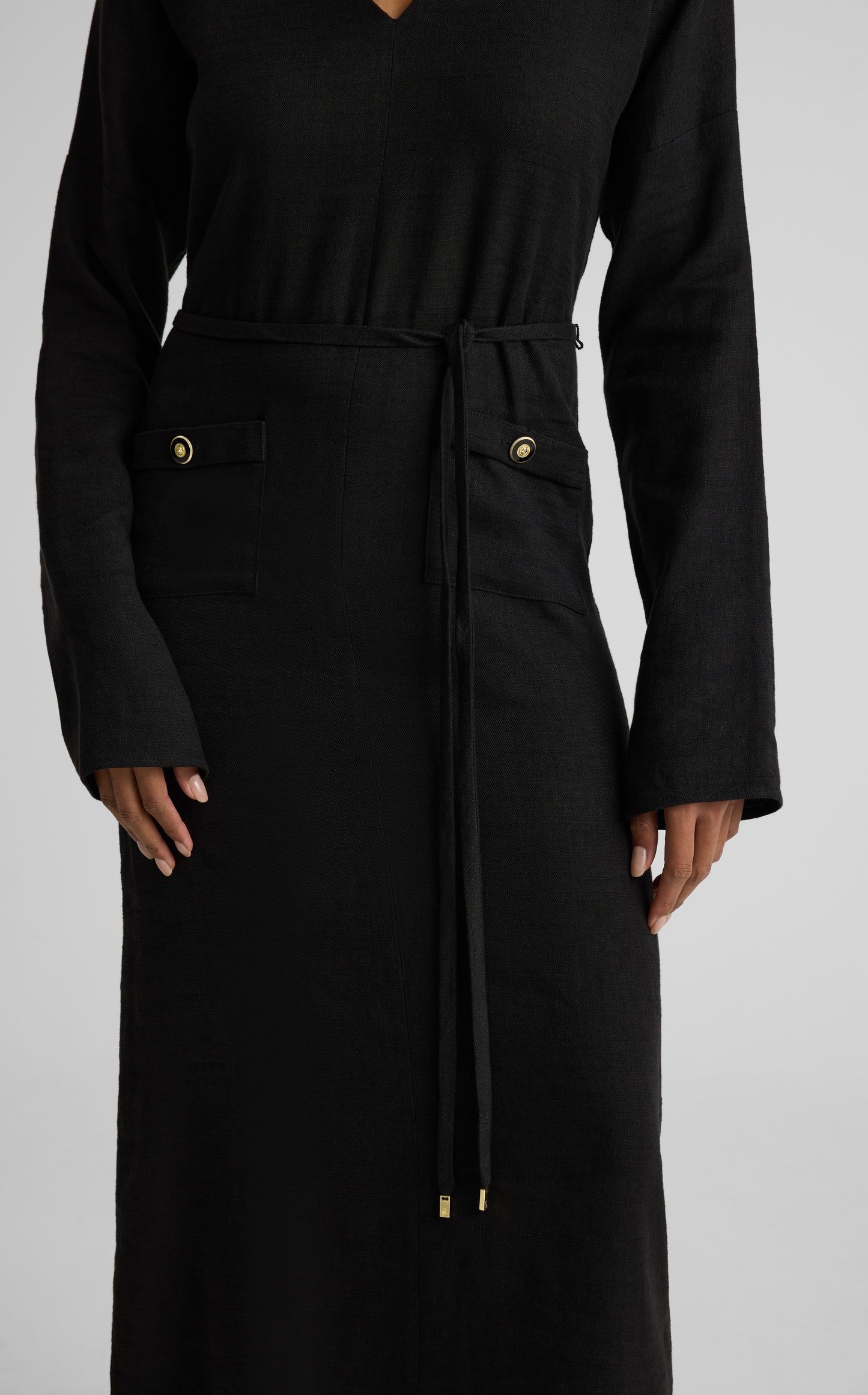 Virginia Dress In Stretch Linen Twill