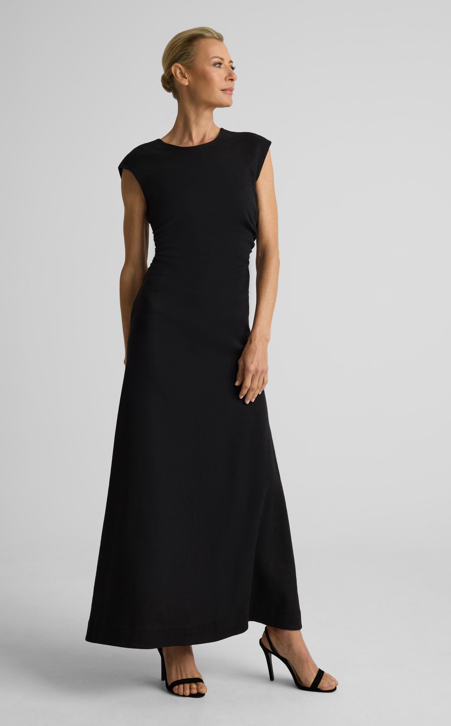 Mira Dress In Stretch Linen Twill