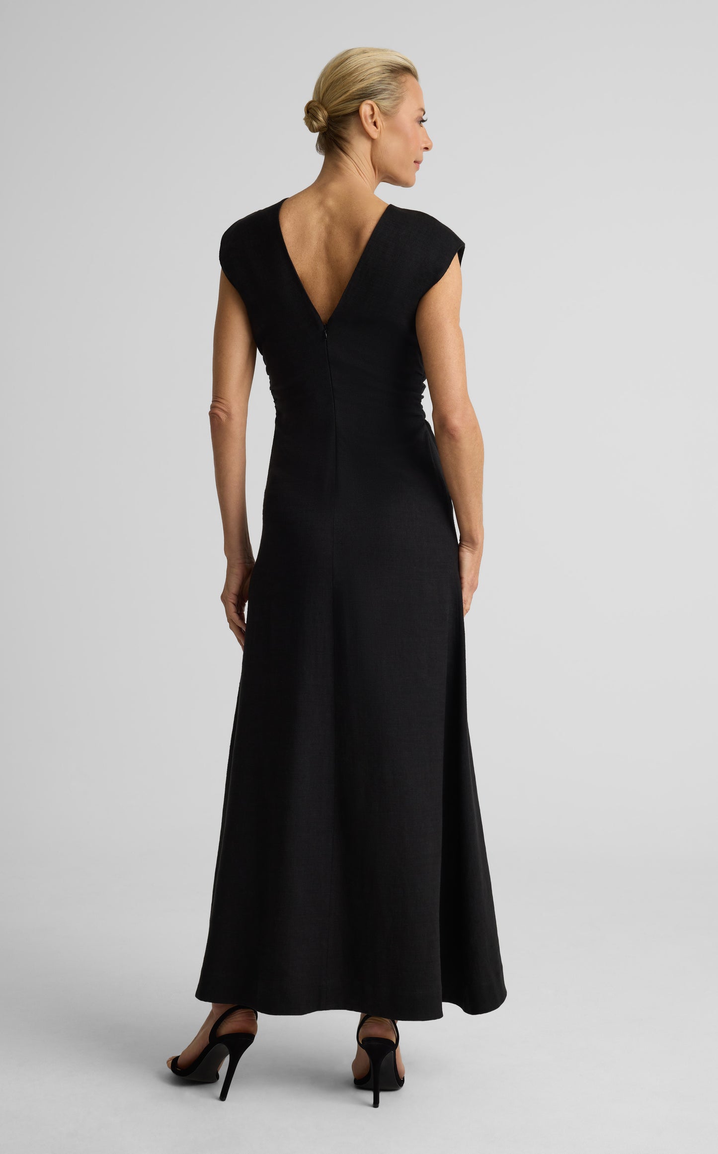 Mira Dress In Stretch Linen Twill