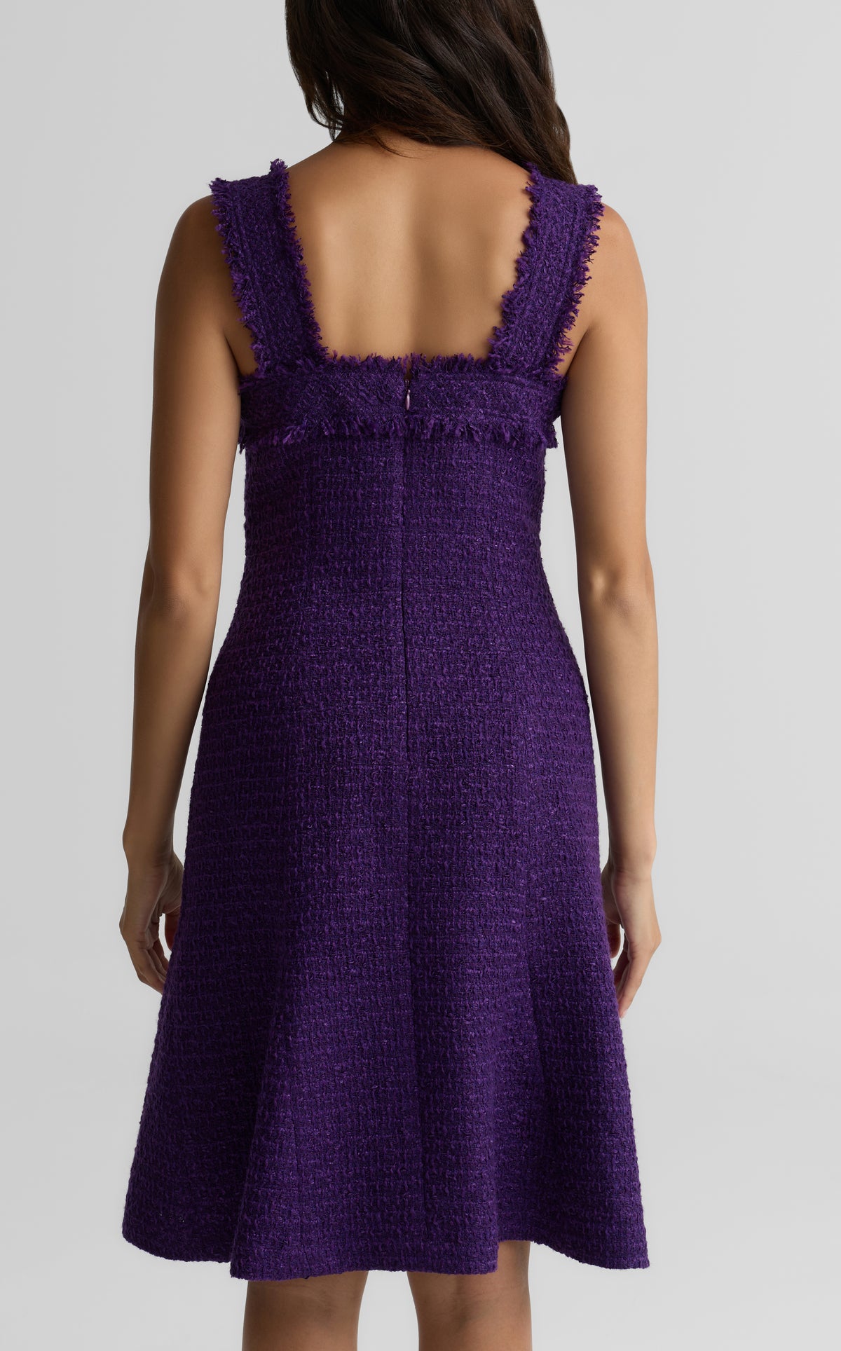 Square Neck Tweed Dress