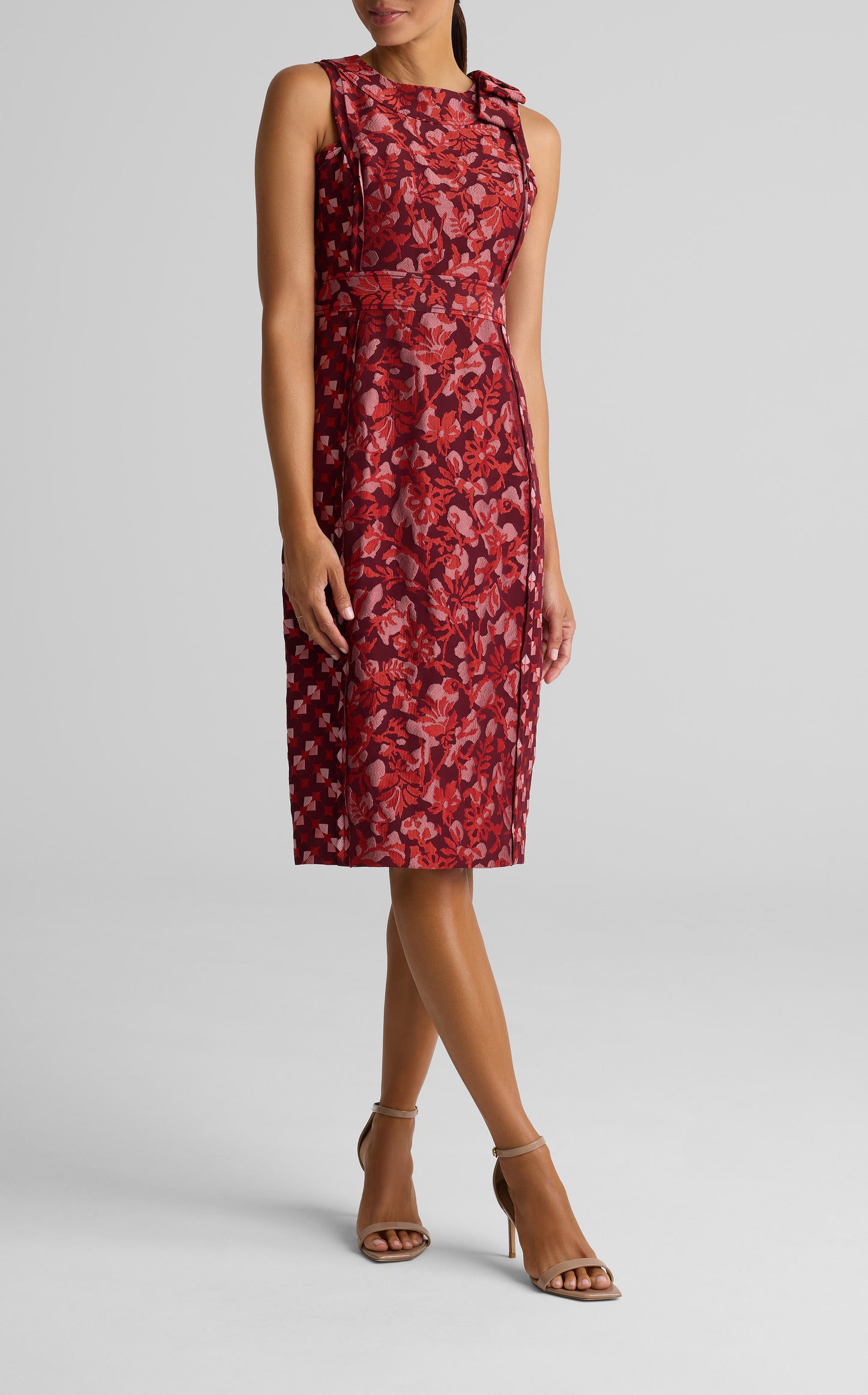 Geo Botanical Jacquard Dress