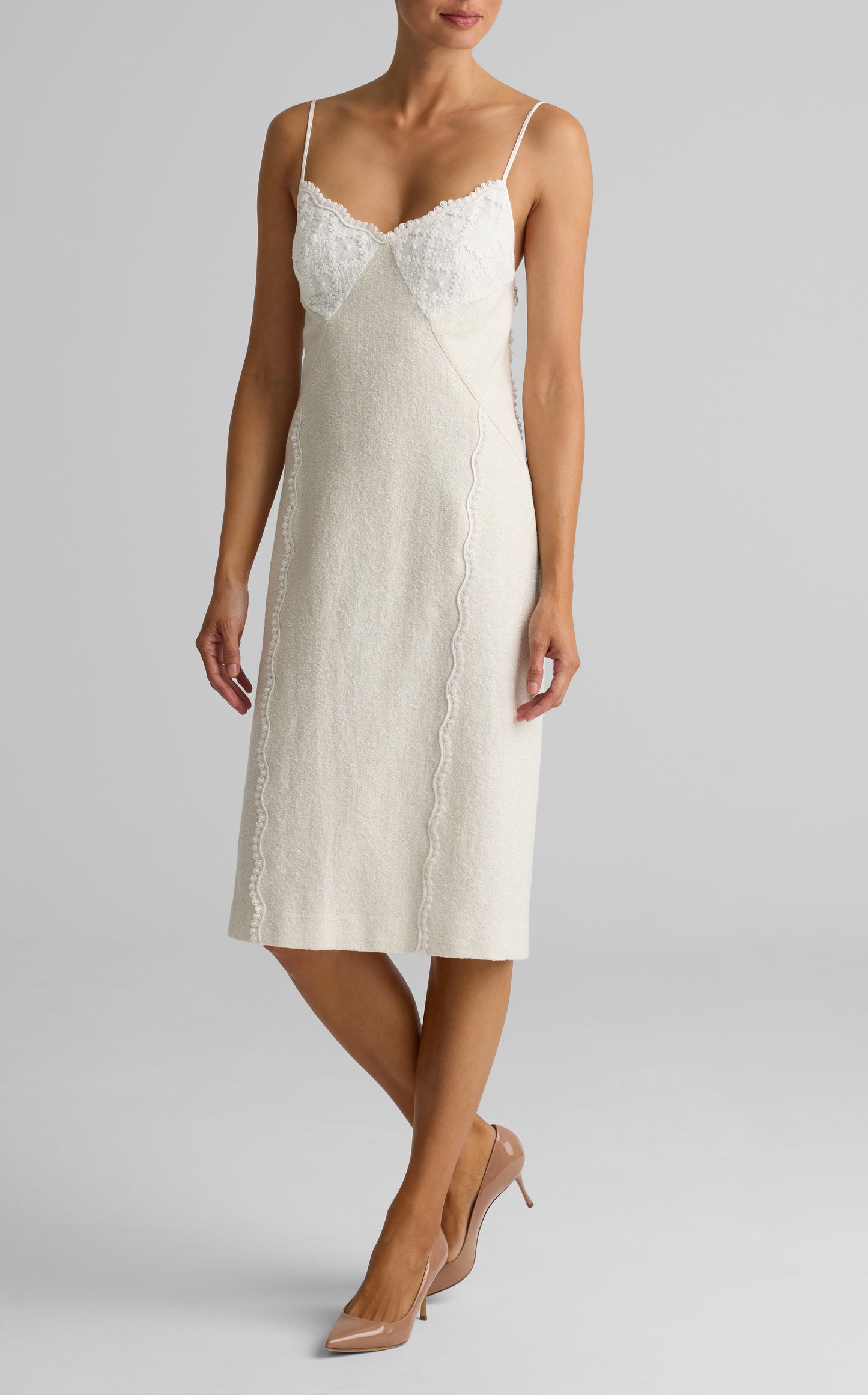 Mixed Media Slip Dress