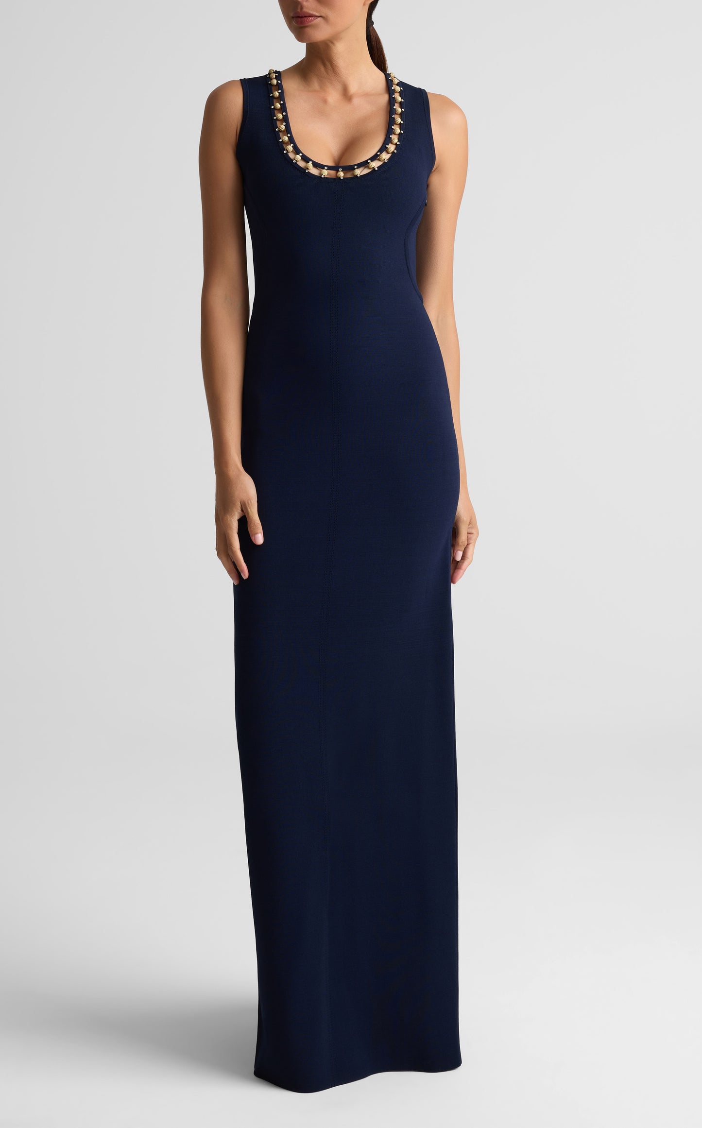 Embellished Milano Knit Gown