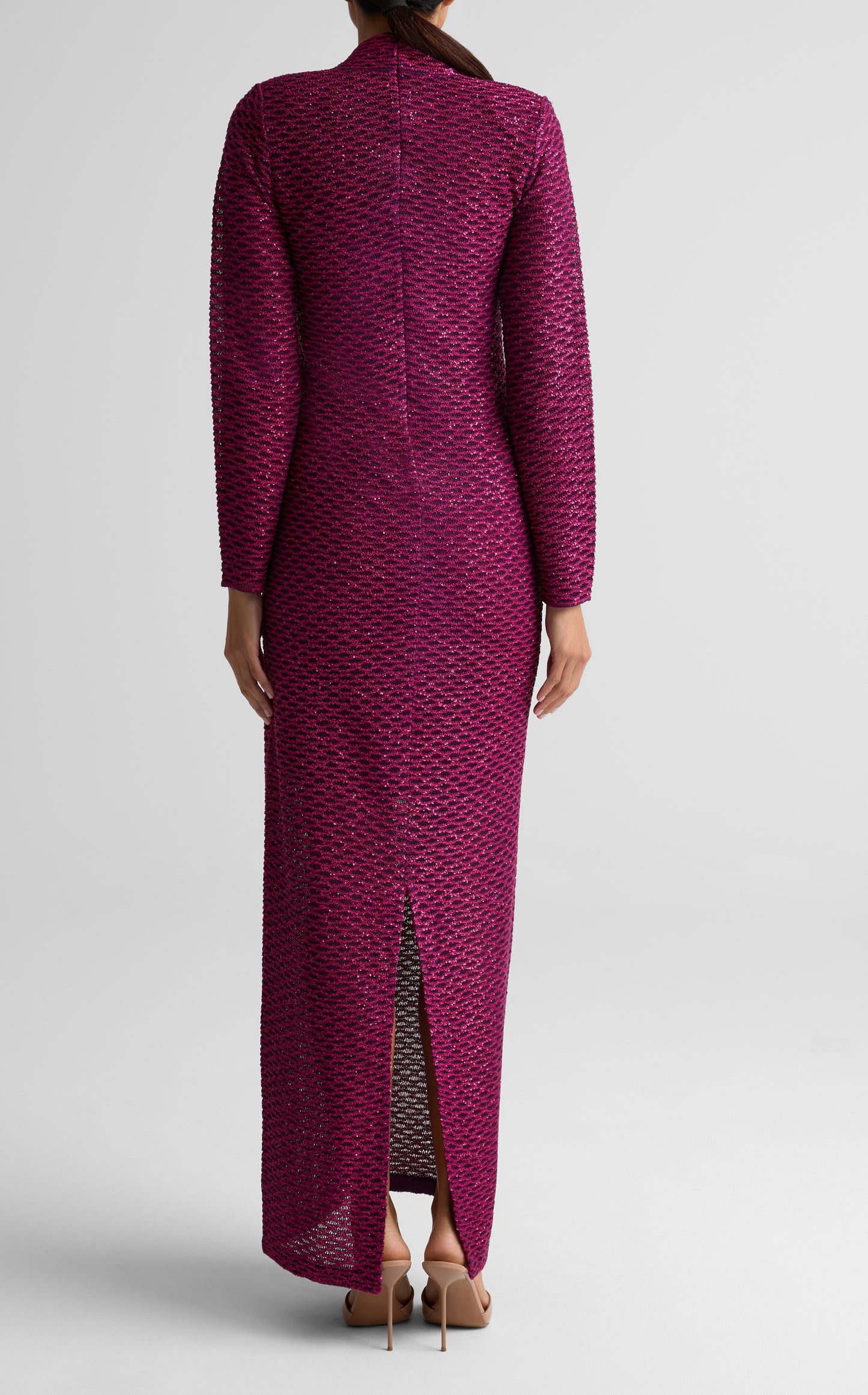 Sequin Fishnet Gown
