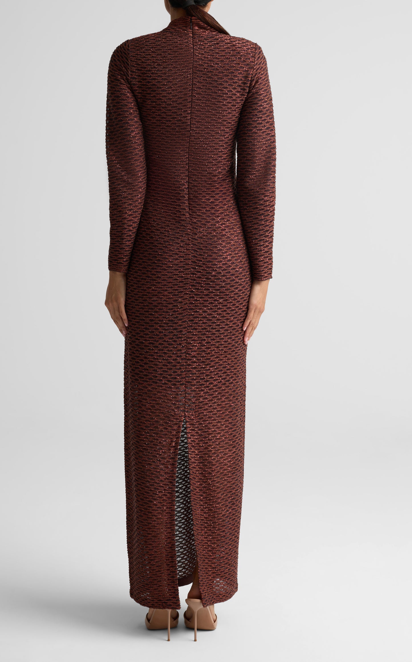 Sequin Fishnet Gown
