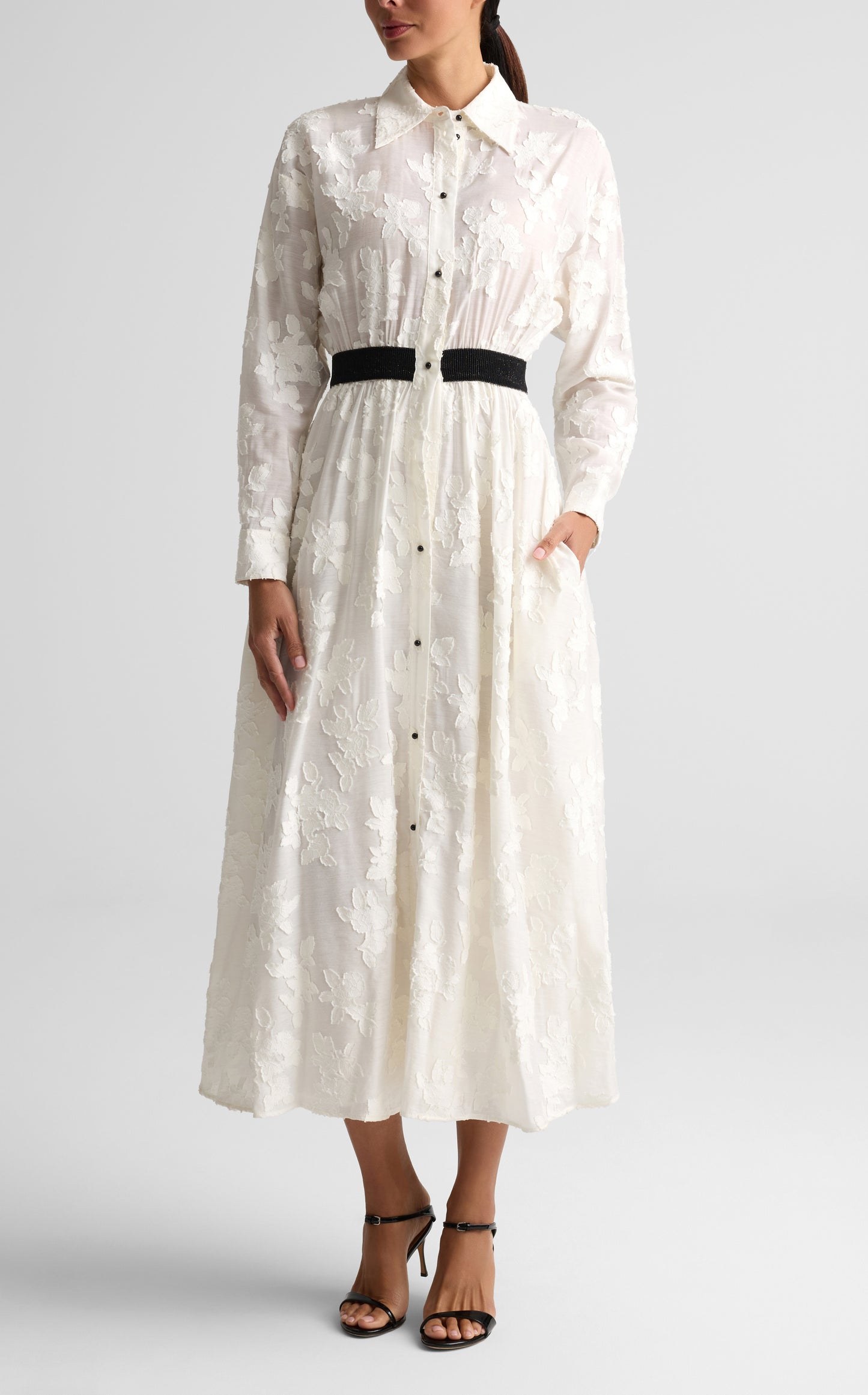 Italian Floral Shirt Dress