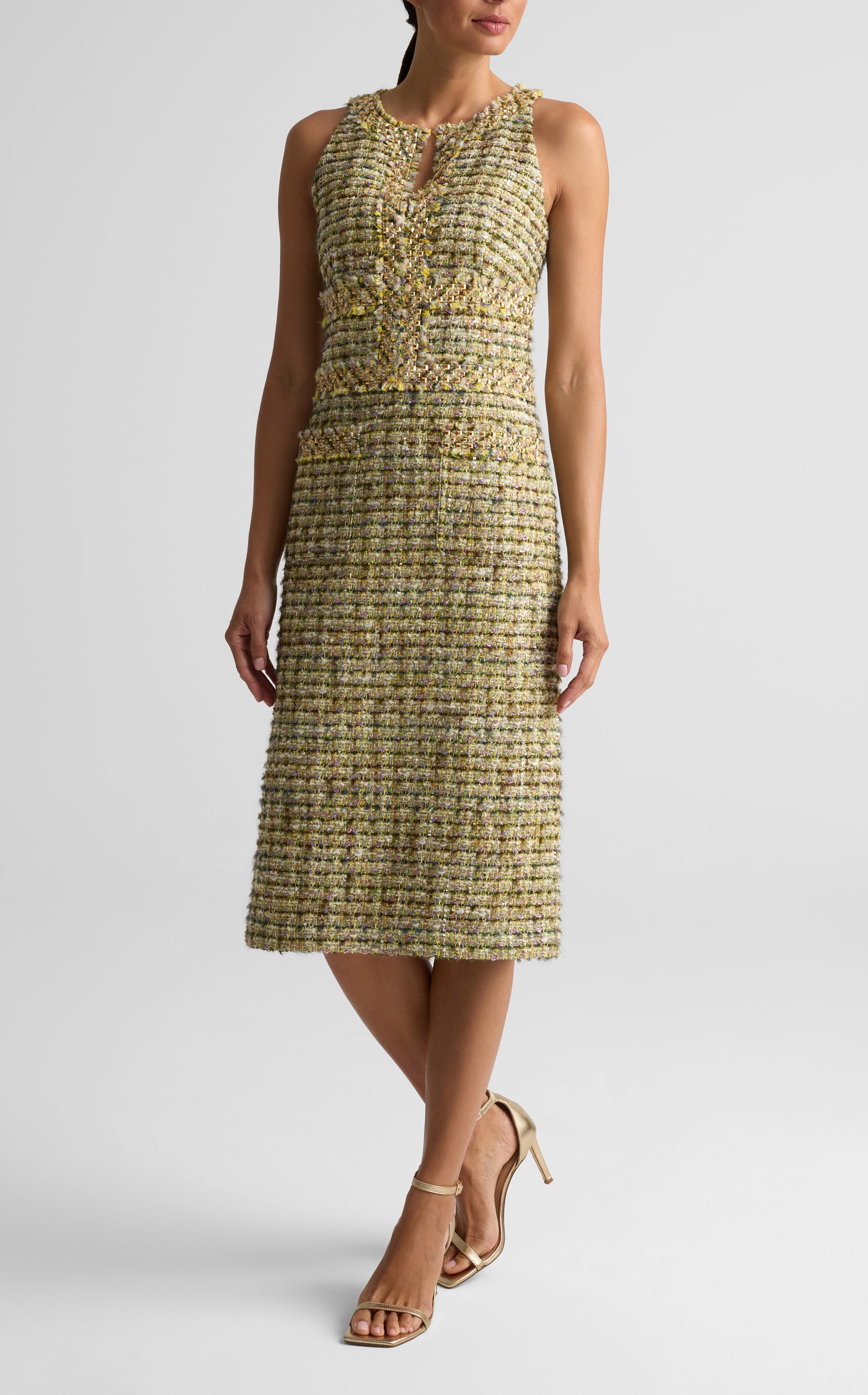 Metallic Tweed Dress