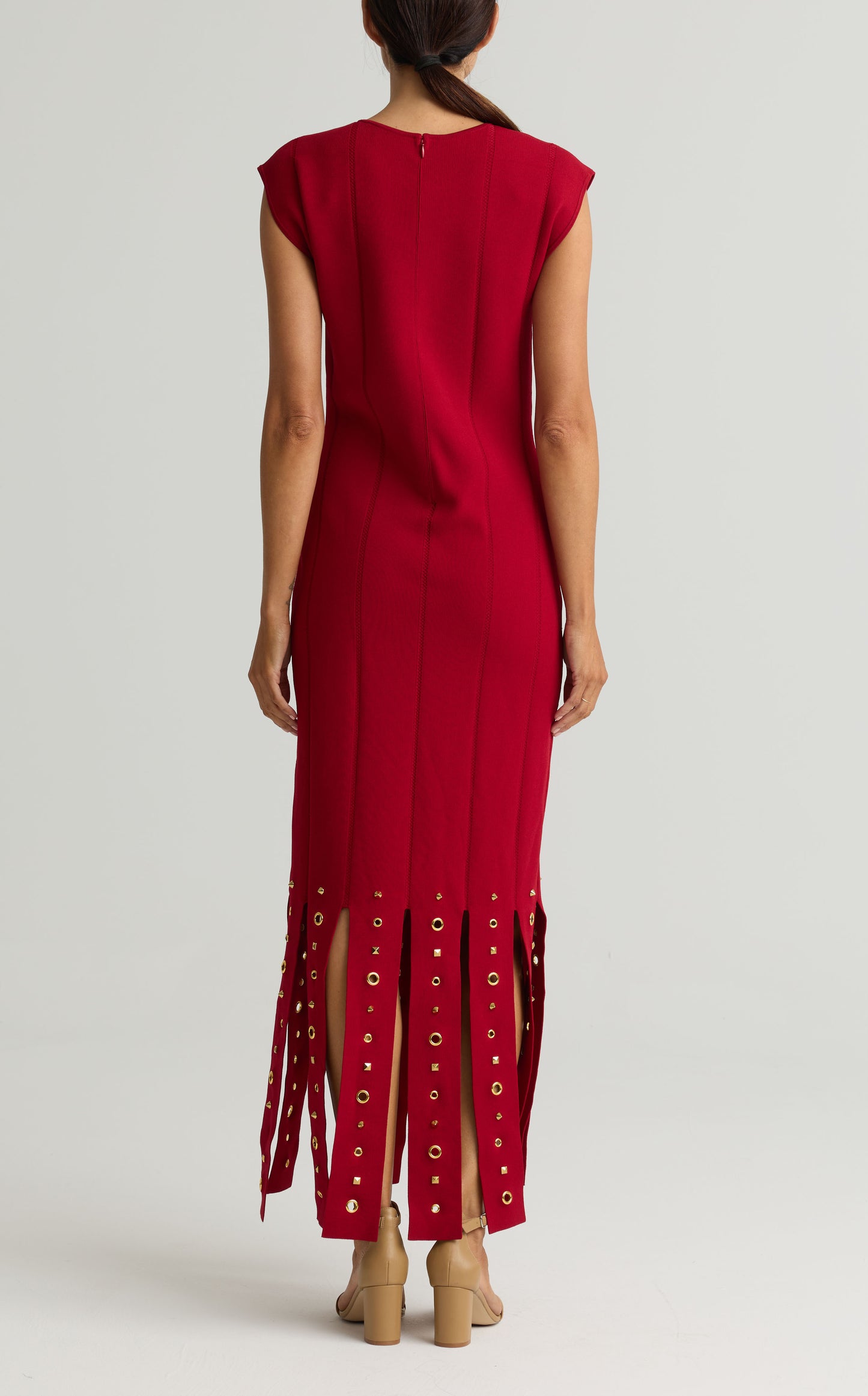 Embellished Slit Gown